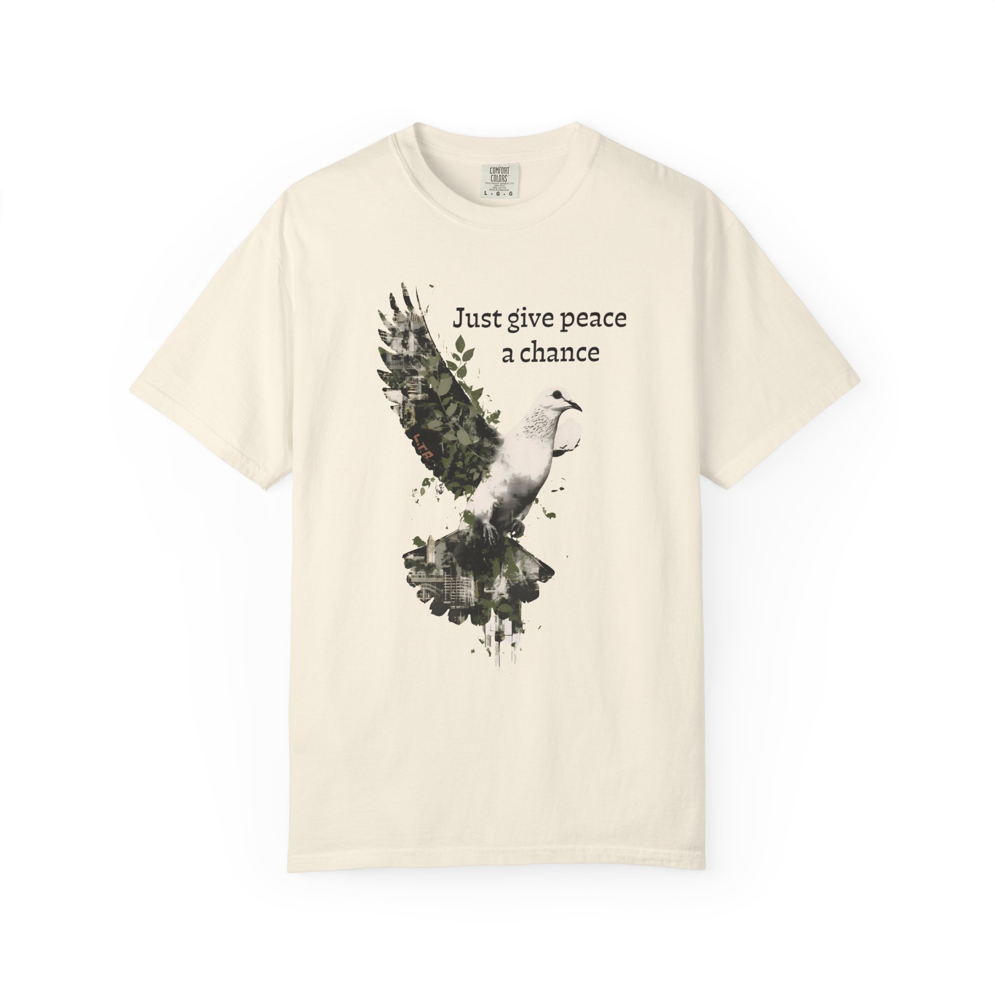 Just Give Peace a Chance T-Shirt – Dove Graphic Tee - Image 3