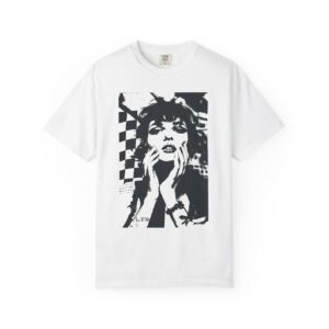 Monochrome Muse Graphic T-Shirt — Modern Art Portrait Tee