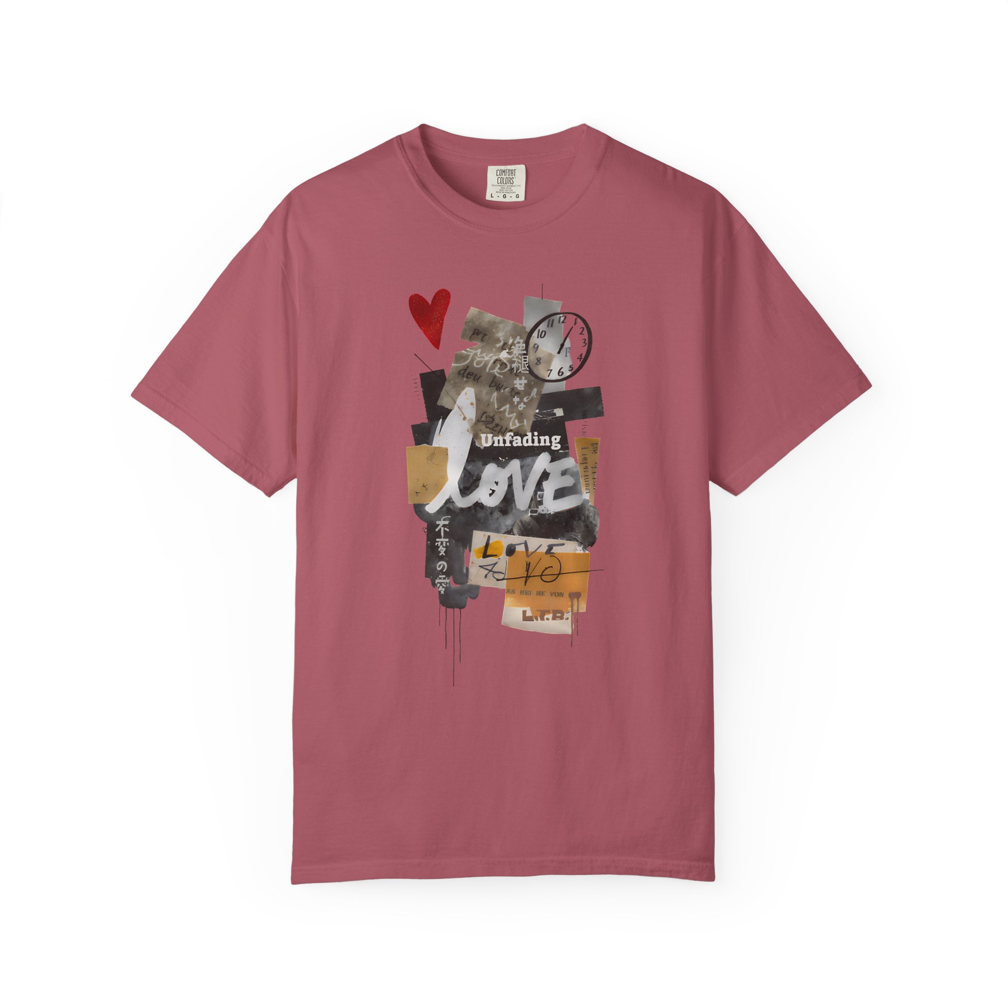 Unfading Love T-Shirt – Artistic Collage Graphic Tee - Image 14