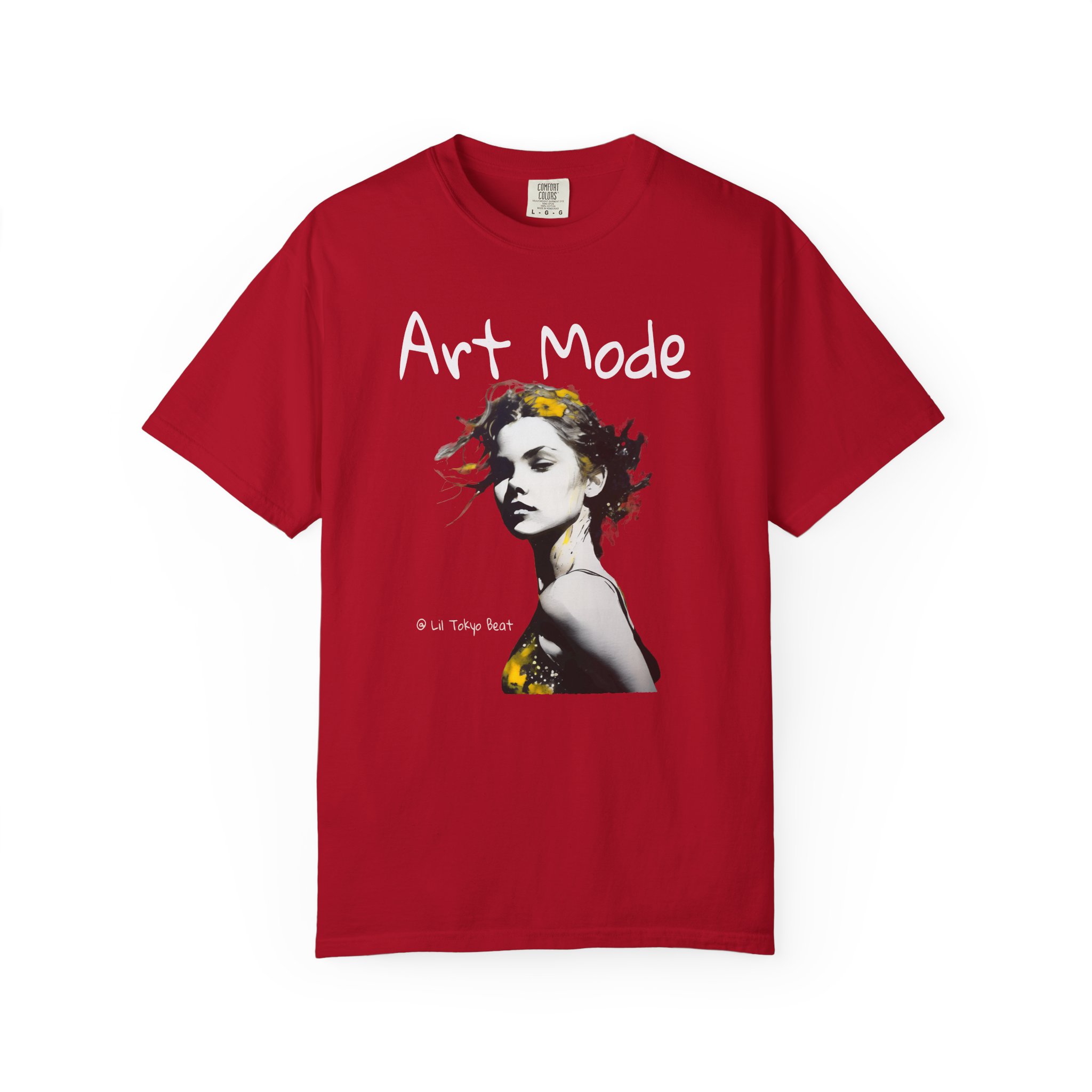 Urban Muse Art Tee - Unisex Garment-Dyed T-shirt for Bold, Creative Rebels, Vibrant Vision Streetwear, Confident Souls, Bold Yellow Splash, t0