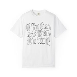 If You Can't Beat Them, Join Them T-Shirt - Retro Script Baseball Graphic Tee