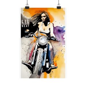 Motorcycle Girl Wall Art | Tokyo Street Style Poster