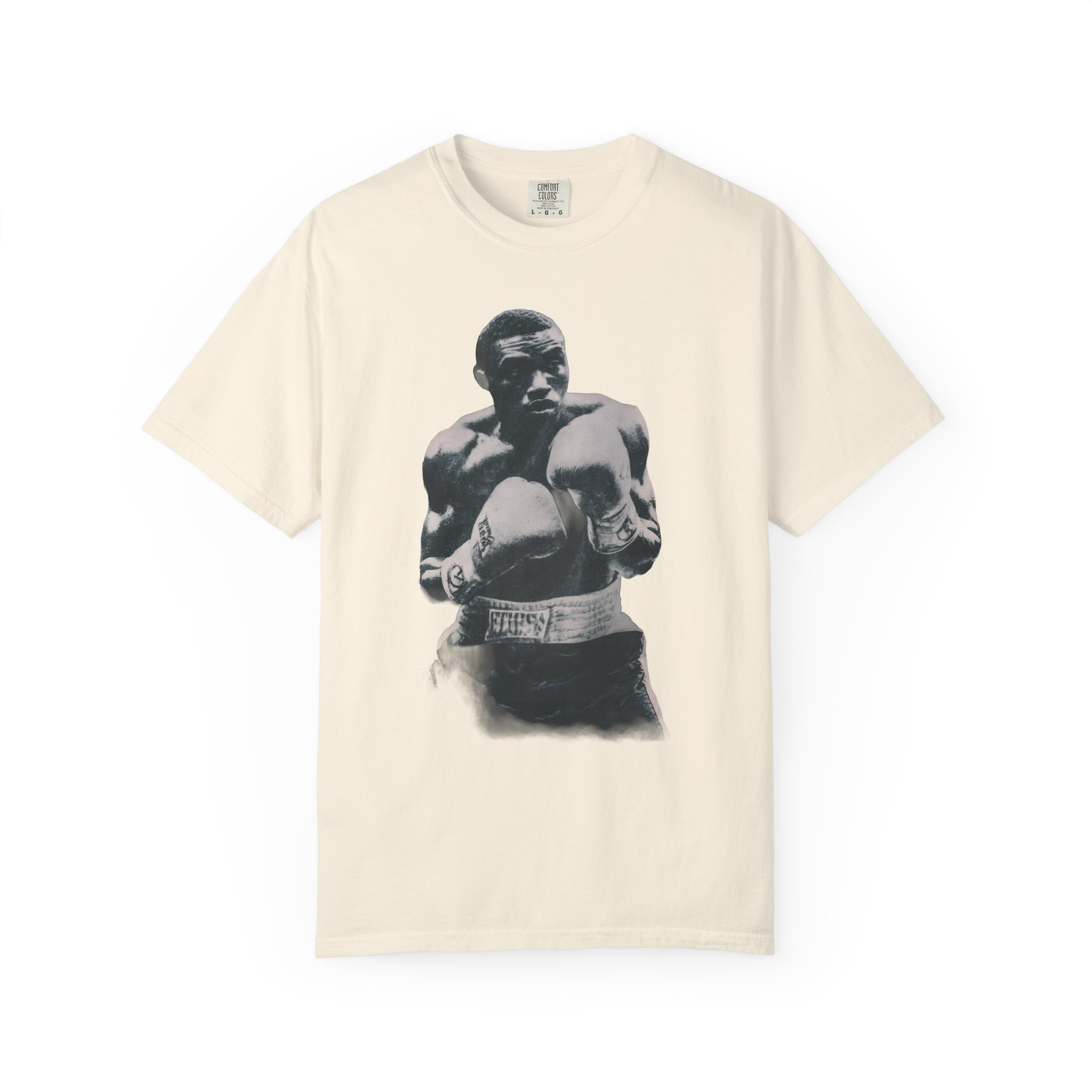 Boxer Portrait T-Shirt — Vintage Black & White Boxing Graphic Tee - Image 3