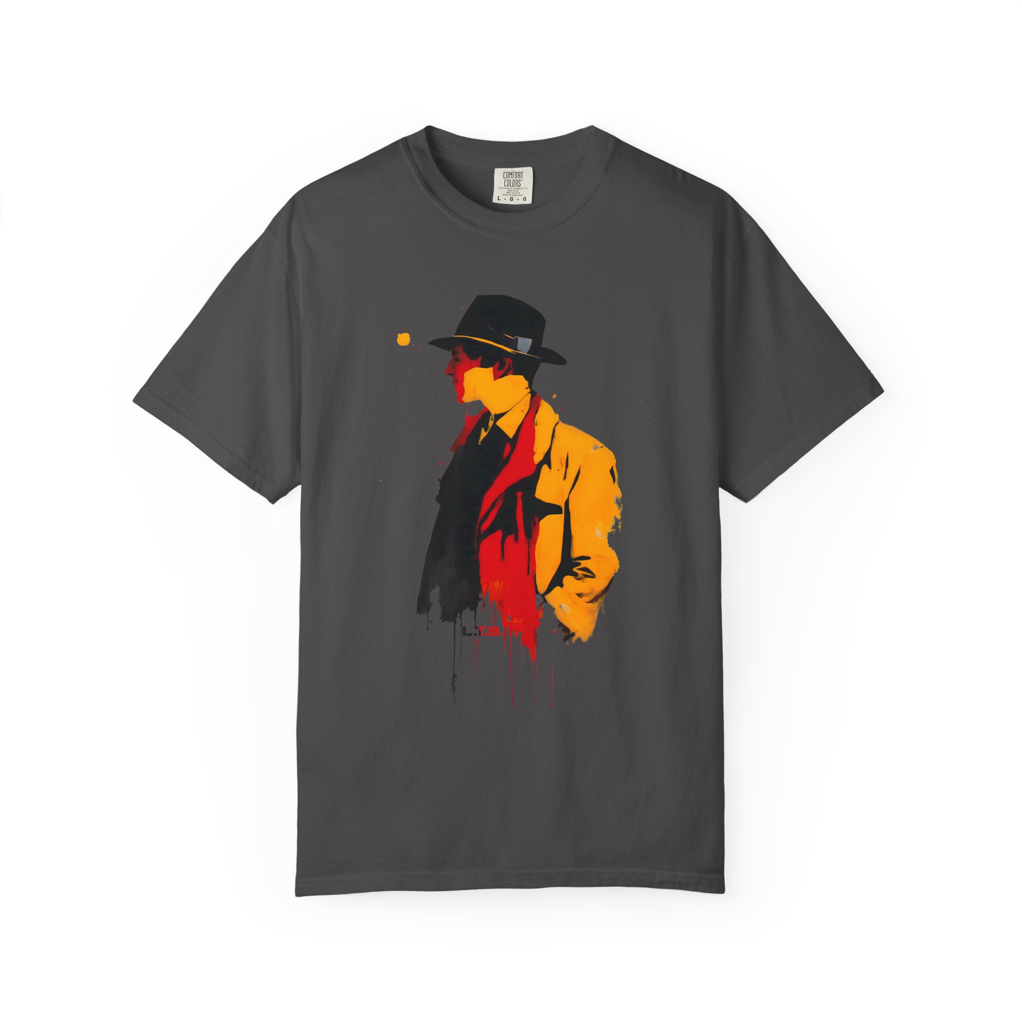Mystery Noir Street Art Tee — Stylized Fedora Silhouette T-Shirt - Image 9
