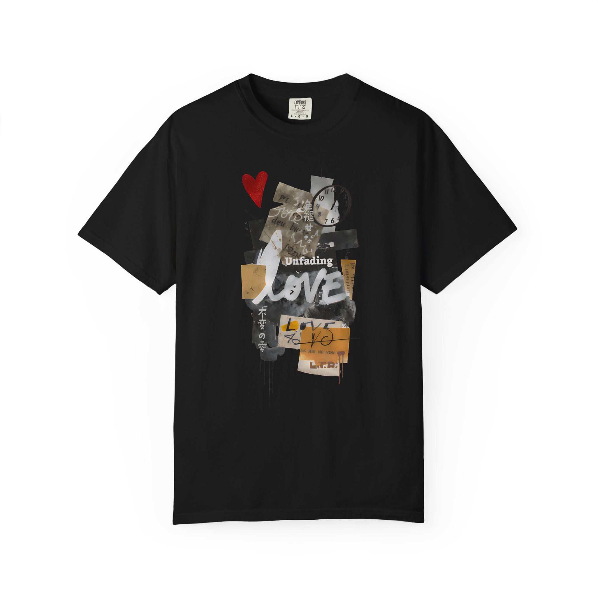 Unfading Love T-Shirt – Artistic Collage Graphic Tee - Image 9