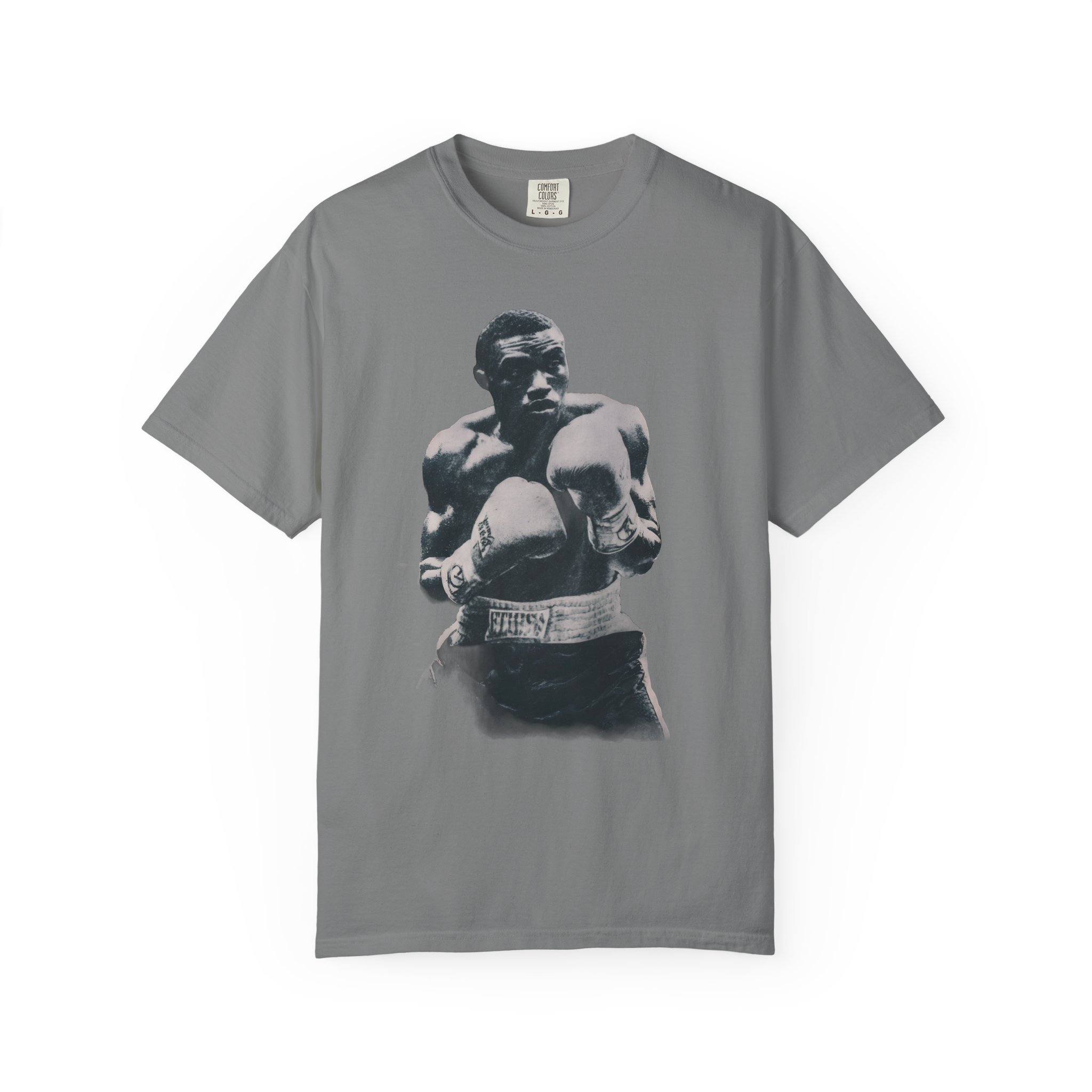Boxer Portrait T-Shirt — Vintage Black & White Boxing Graphic Tee - Image 4
