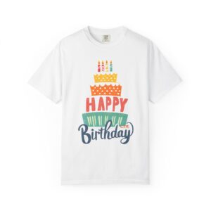 Happy Birthday Cake T-Shirt | Cute Colorful Retro Party Graphic Tee