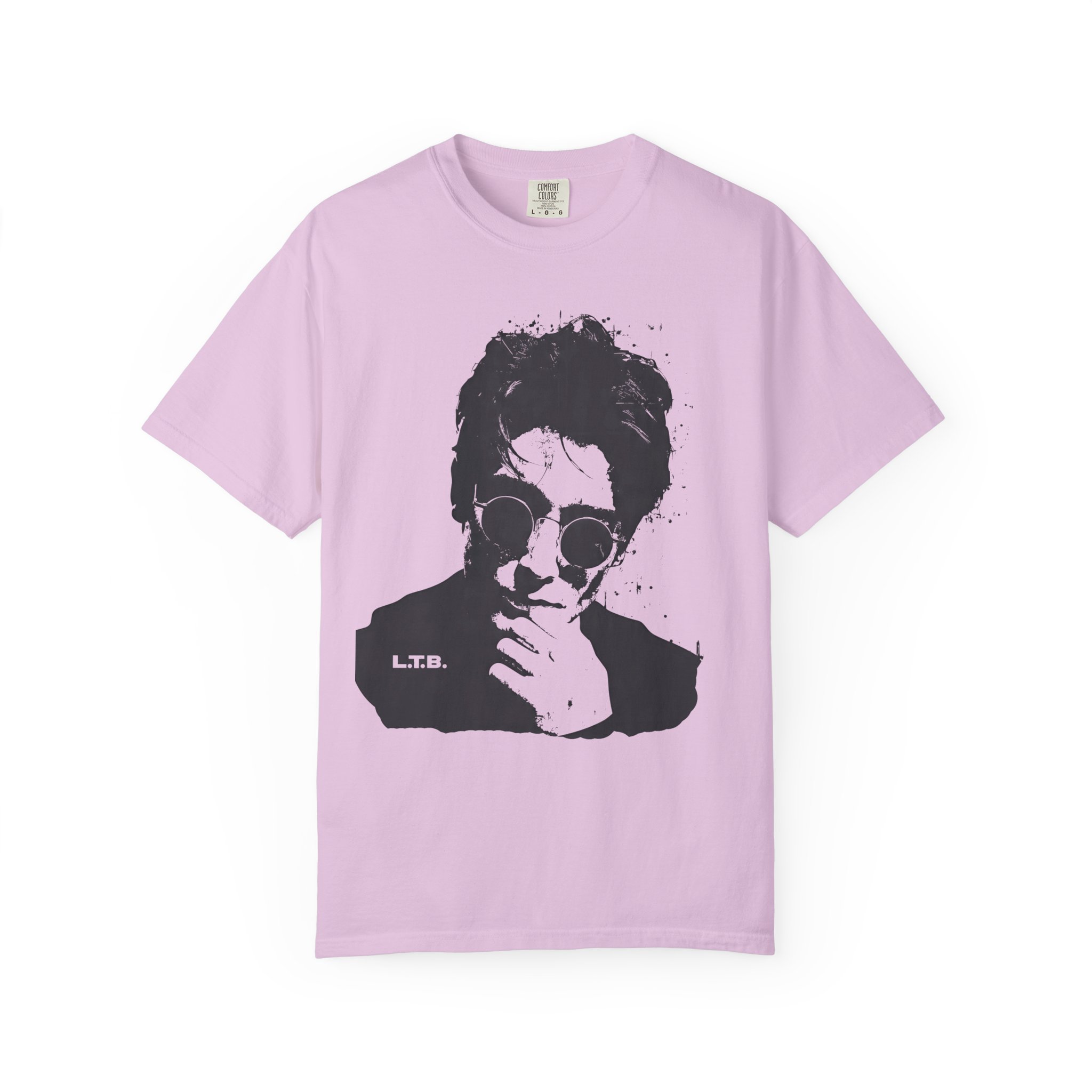 Monochrome Rock-Style Portrait T-Shirt | Minimal Thinker Graphic Art Tee - Image 11