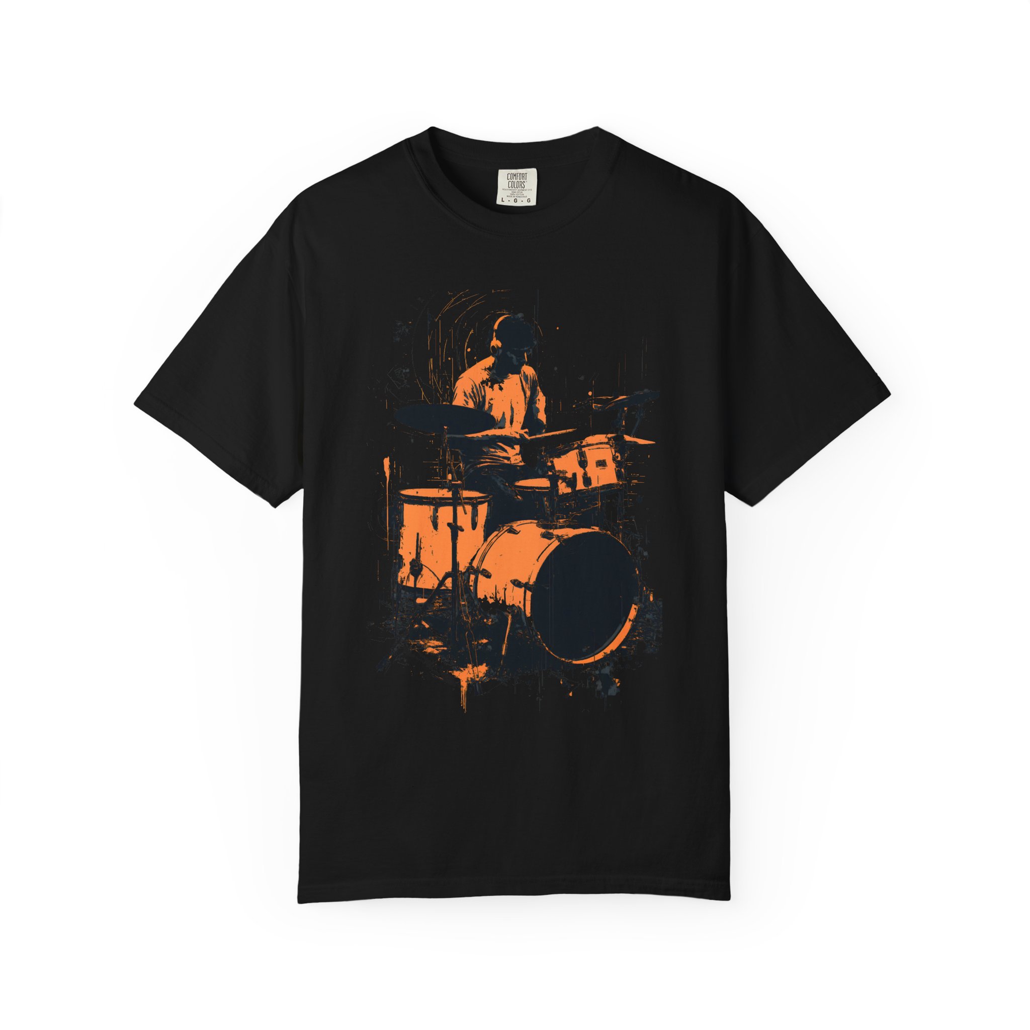 Drummer Silhouette T-Shirt — Vintage Band Music Tee for Musicians & Fans - Image 10