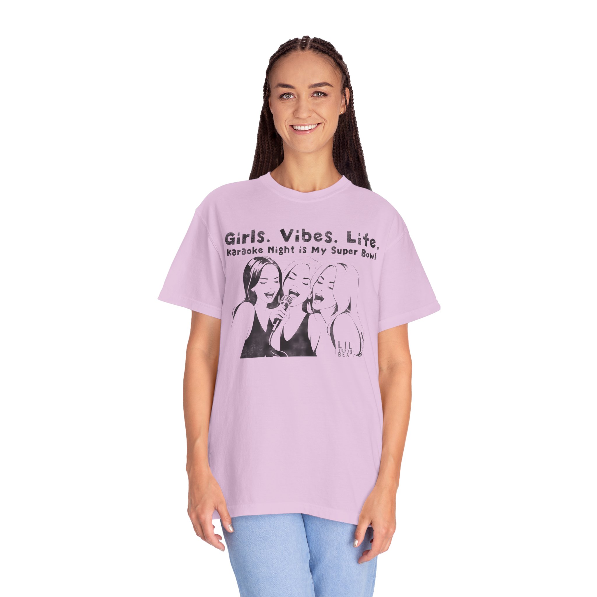 Girls Vibes Life karaoke night graphic T-shirt | women singing illustration, t7 - Image 15