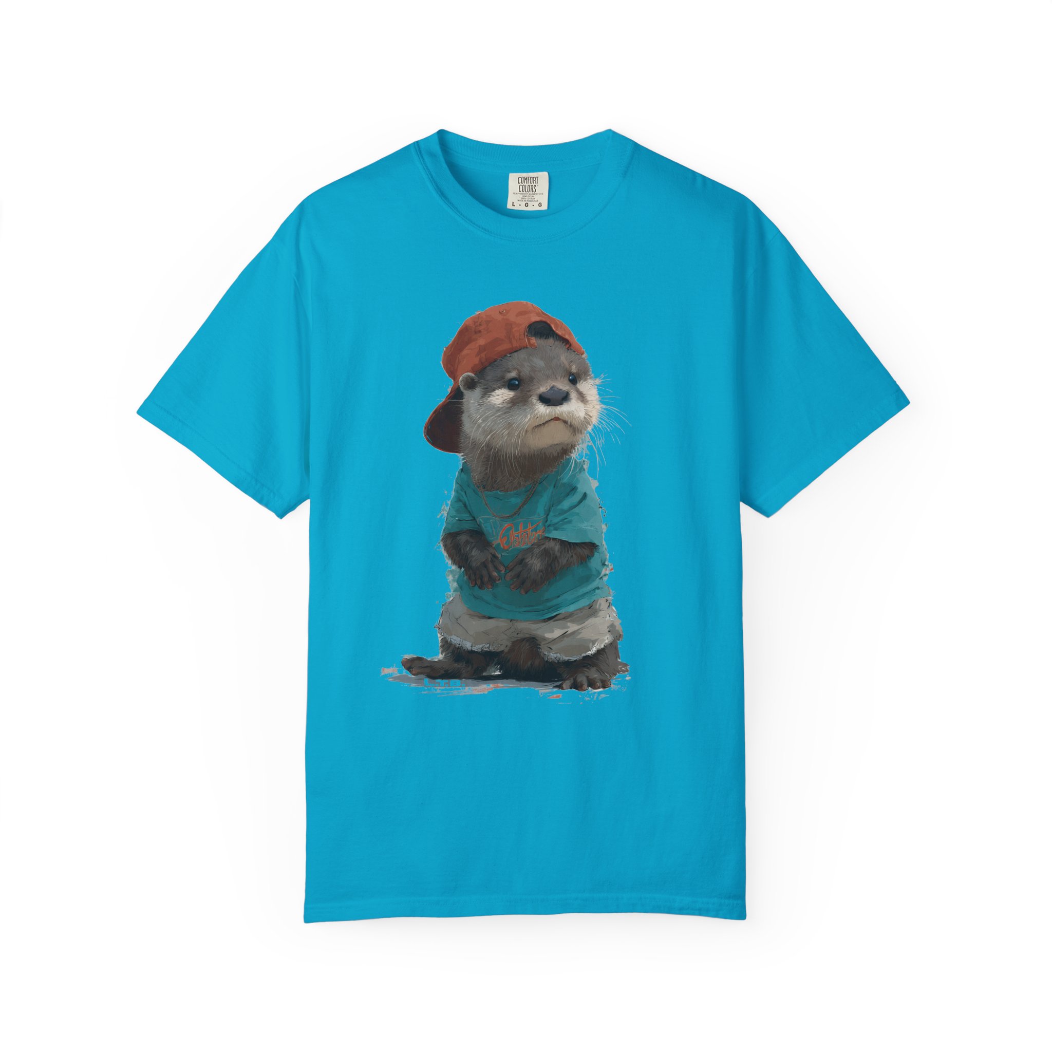 Otter in a Cap T-Shirt — Cute Casual Graphic Tee for Animal Lovers - Image 11