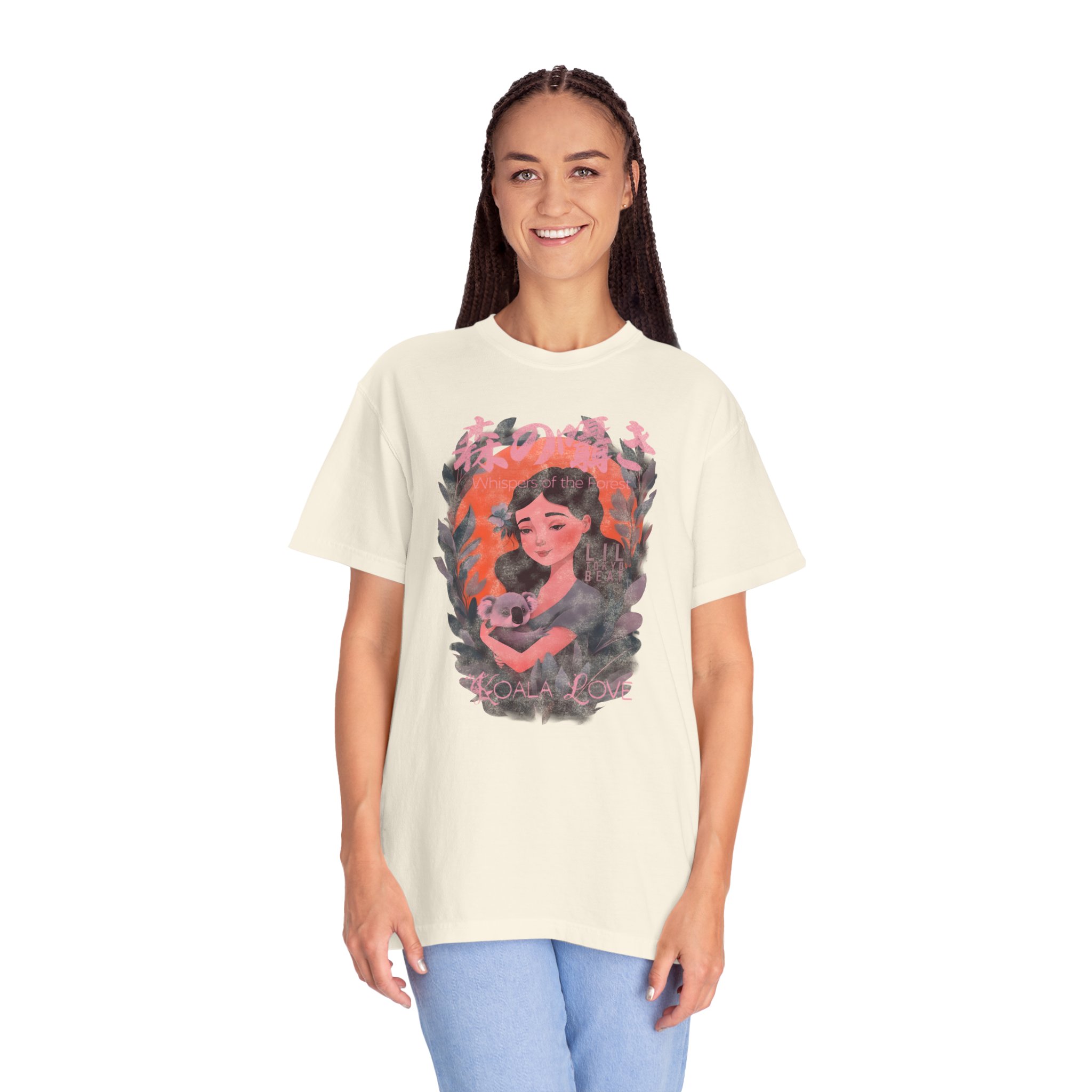 Whispers of the Forest Koala Love T-Shirt - Cute Animal Lover Nature Graphic Tee, Unisex Tee, Garment-Dyed Shirt, Nature, t0 - Image 11