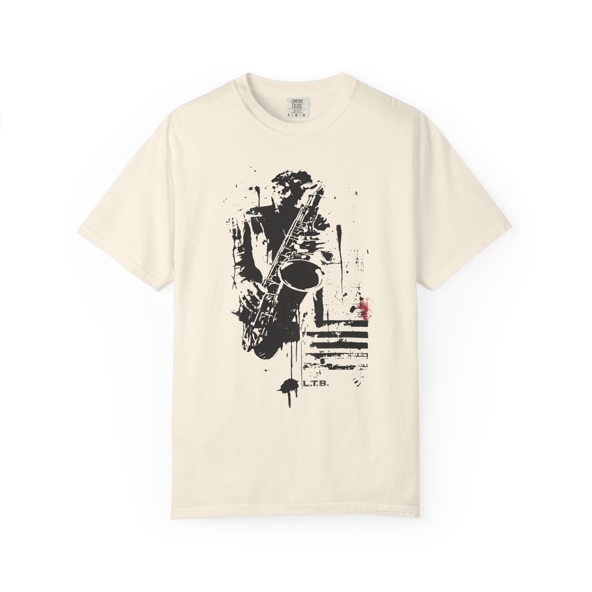 Abstract Jazz Saxophone Music T-Shirt — Expressive Sax Graphic Tee - Image 8