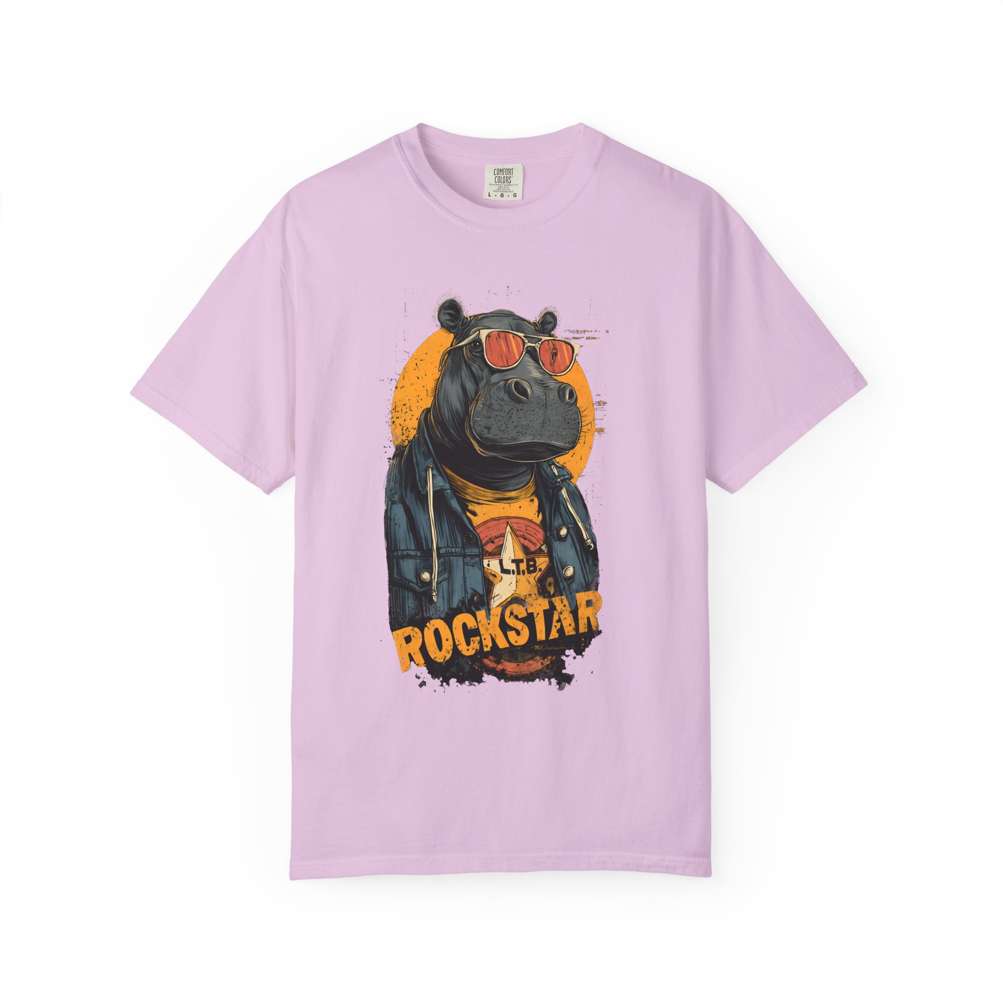 Rockstar Hippo Graphic T-Shirt — Cool Animal Music Tee - Image 11