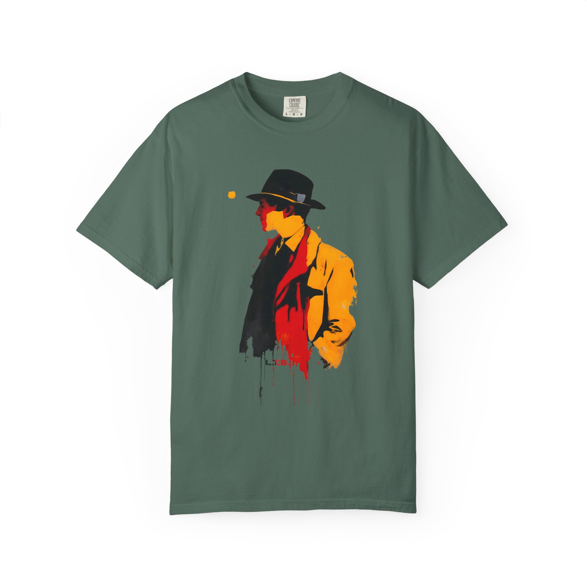 Mystery Noir Street Art Tee — Stylized Fedora Silhouette T-Shirt - Image 7