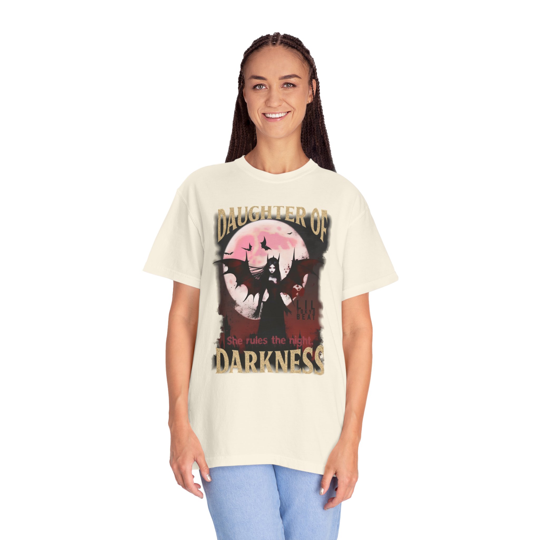 Gothic Vampiress Halloween T-shirt, Vampire Moon Shirt, Daughter of Darkness Unisex Tee, Halloween Costume Top, t0 - Image 7