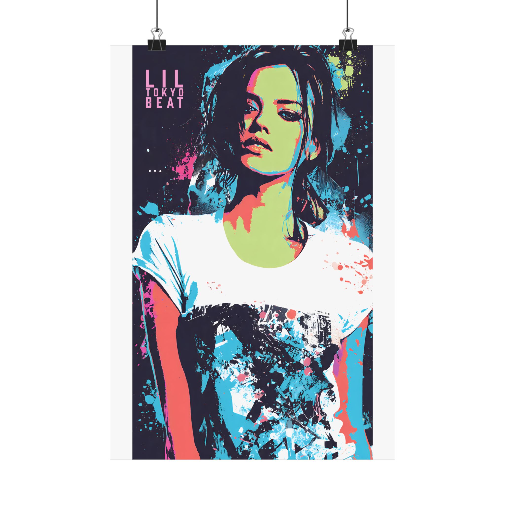 Neon Pop Art Woman Matte Poster | Modern Fashion Wall Decor - Image 3