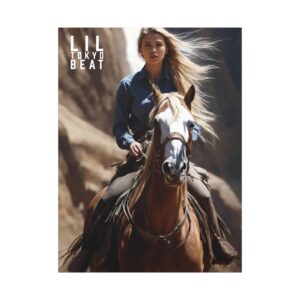 Horse and Rider Canvas Print | Western Art Wall Decor | Equestrian Painting | Country Home Decor | Horse Lover Gift | Rustic Art Print