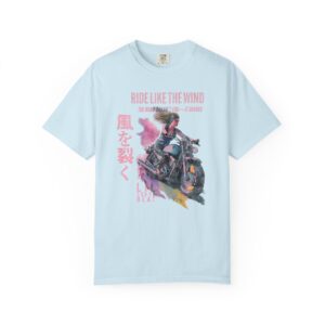 Ride Like The Wind Unisex Garment-Dyed T-shirt, Vintage Motorcycle Tee, Biker Shirt, Casual Wear, Adventure Gift, Cool Graphic Tee t0
