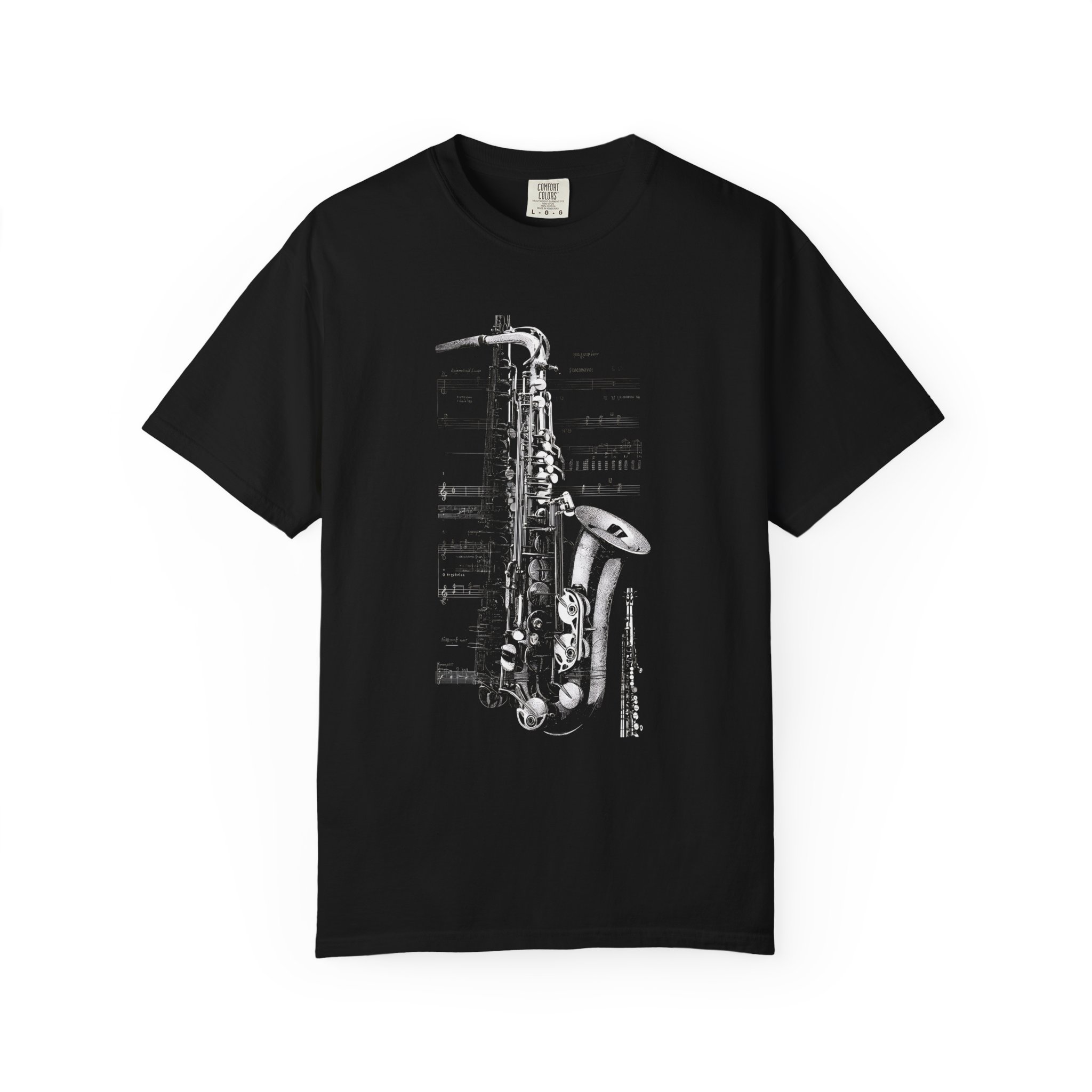 Vintage Saxophone T-Shirt — Retro Jazz Instrument Graphic Tee - Image 2