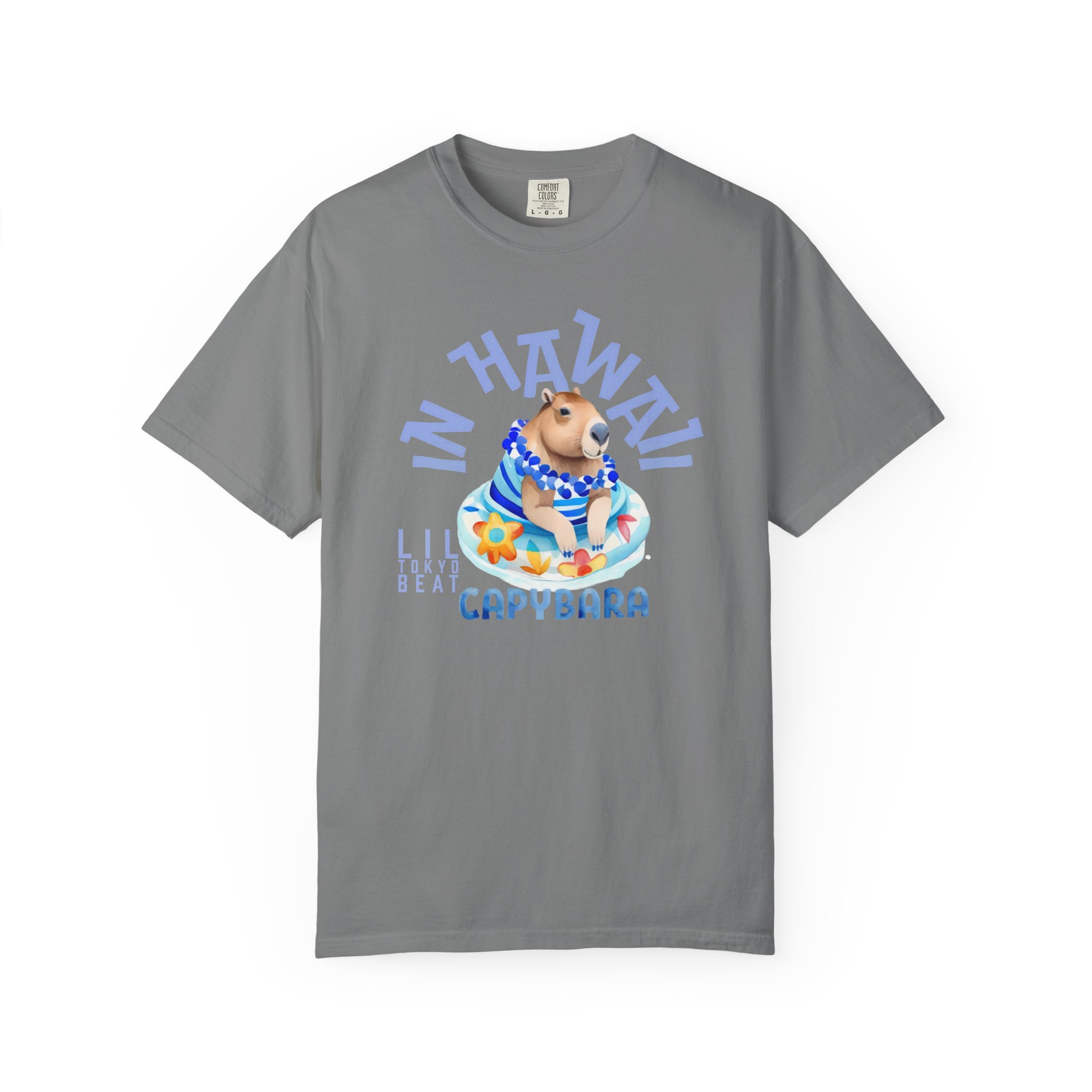 Capybara in Hawaii Unisex T-shirt - Cute Pool Float Graphic Tee, Lil Tokyo Beat Tropical Shirt, Summer Animal Top, Beach Vacation Apparel, t7 - Image 6