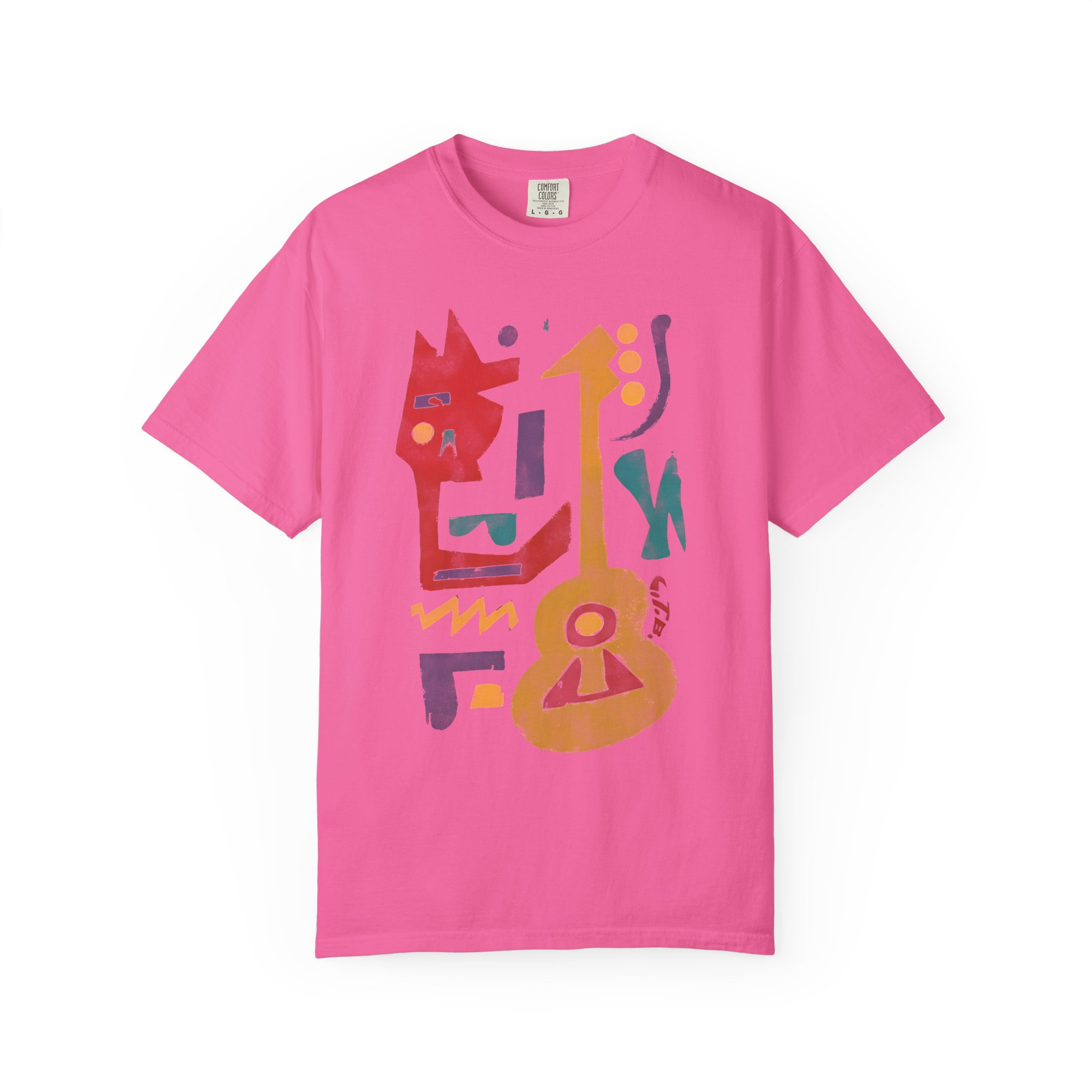 Colorful Guitar Abstract Music T-Shirt — Vibrant Guitar-Inspired Graphic Tee - Image 12