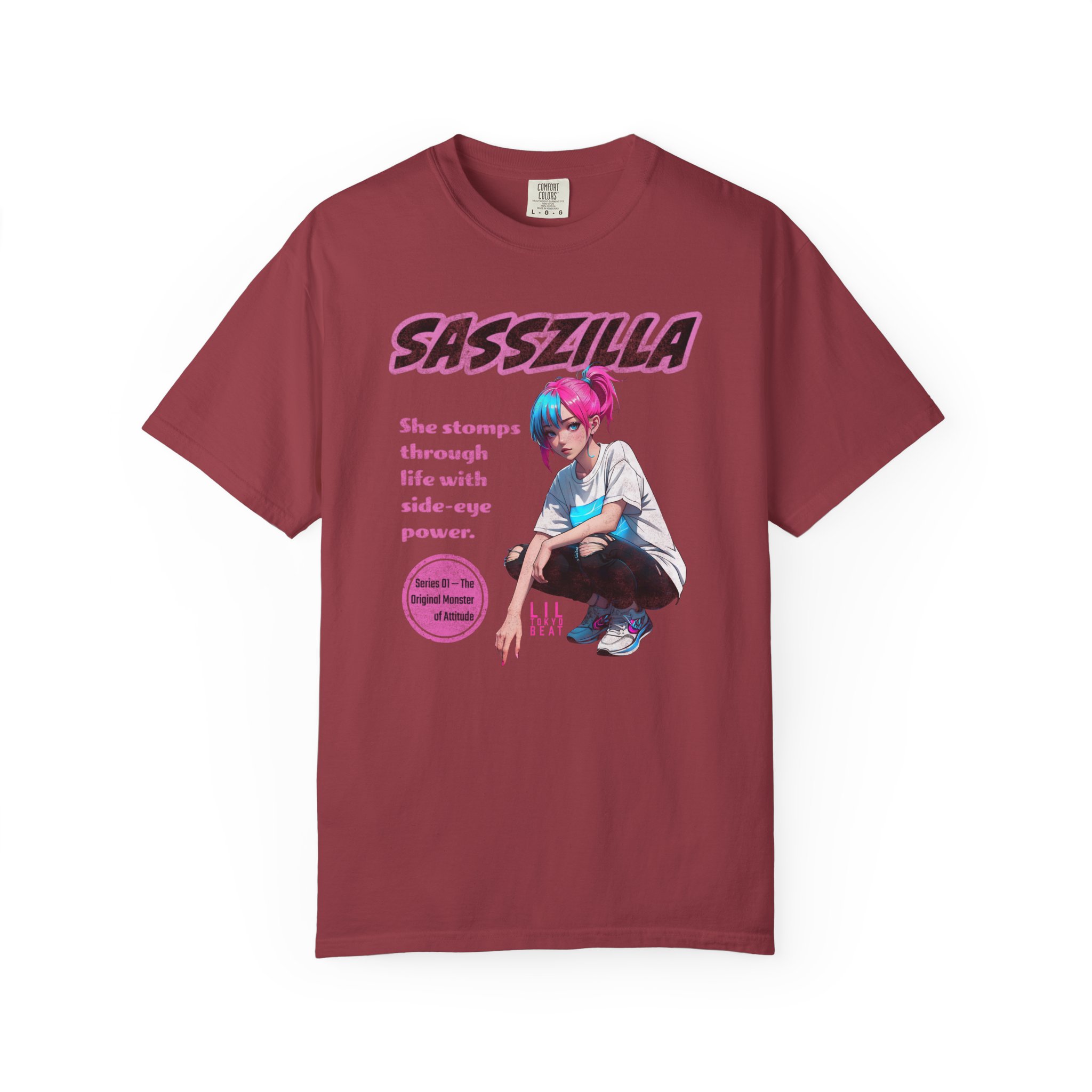 SASSZILLA Streetwear T-Shirt – Bold Anime Girl Power Graphic Tee, Series #1 - Image 13