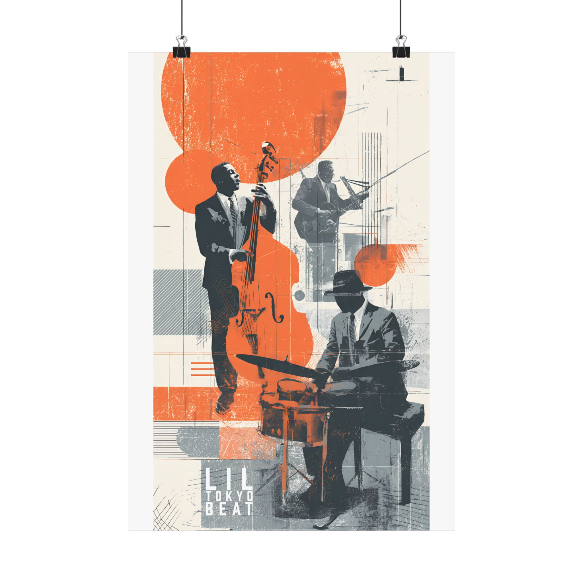 Modern Jazz Matte Vertical Posters | Abstract Musician Graphic Wall Art - Image 6