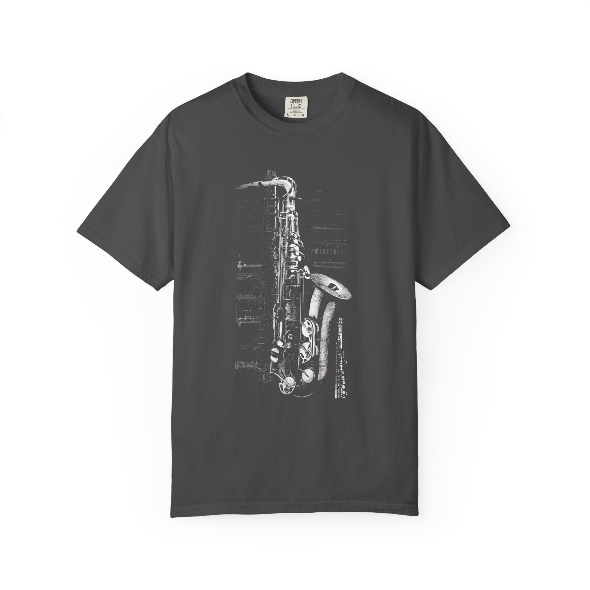 Vintage Saxophone T-Shirt — Retro Jazz Instrument Graphic Tee