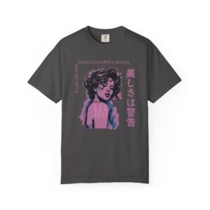 Beauty Is a Warning Unisex T-shirt | Japanese Kanji Streetwear Tee, Lil Tokyo, Gift for Trendsetters, Urban Fashion Shirt, Cool Graphic Top, t0