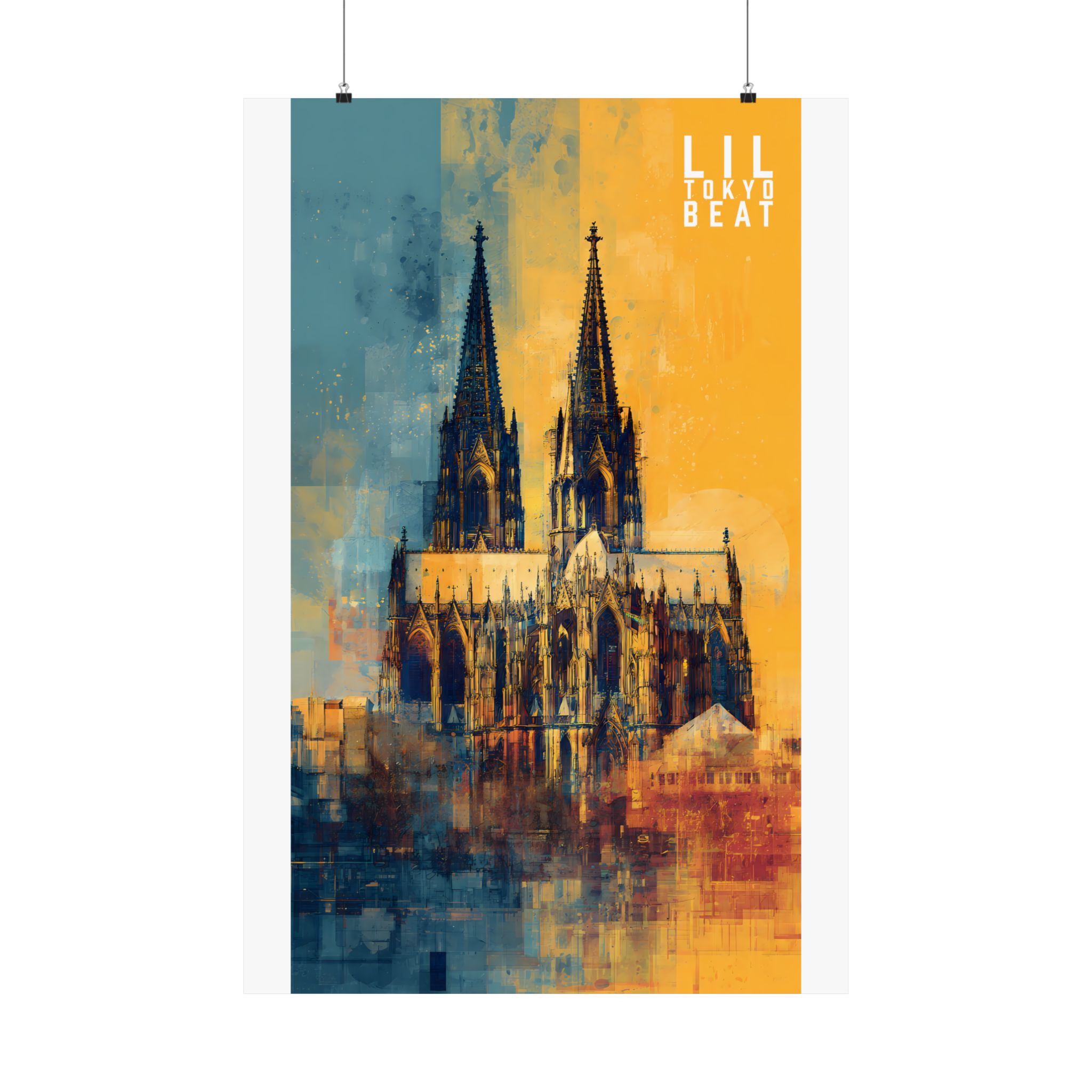 Modern Cathedral Art Poster – Abstract Gothic Architecture Print - Image 25