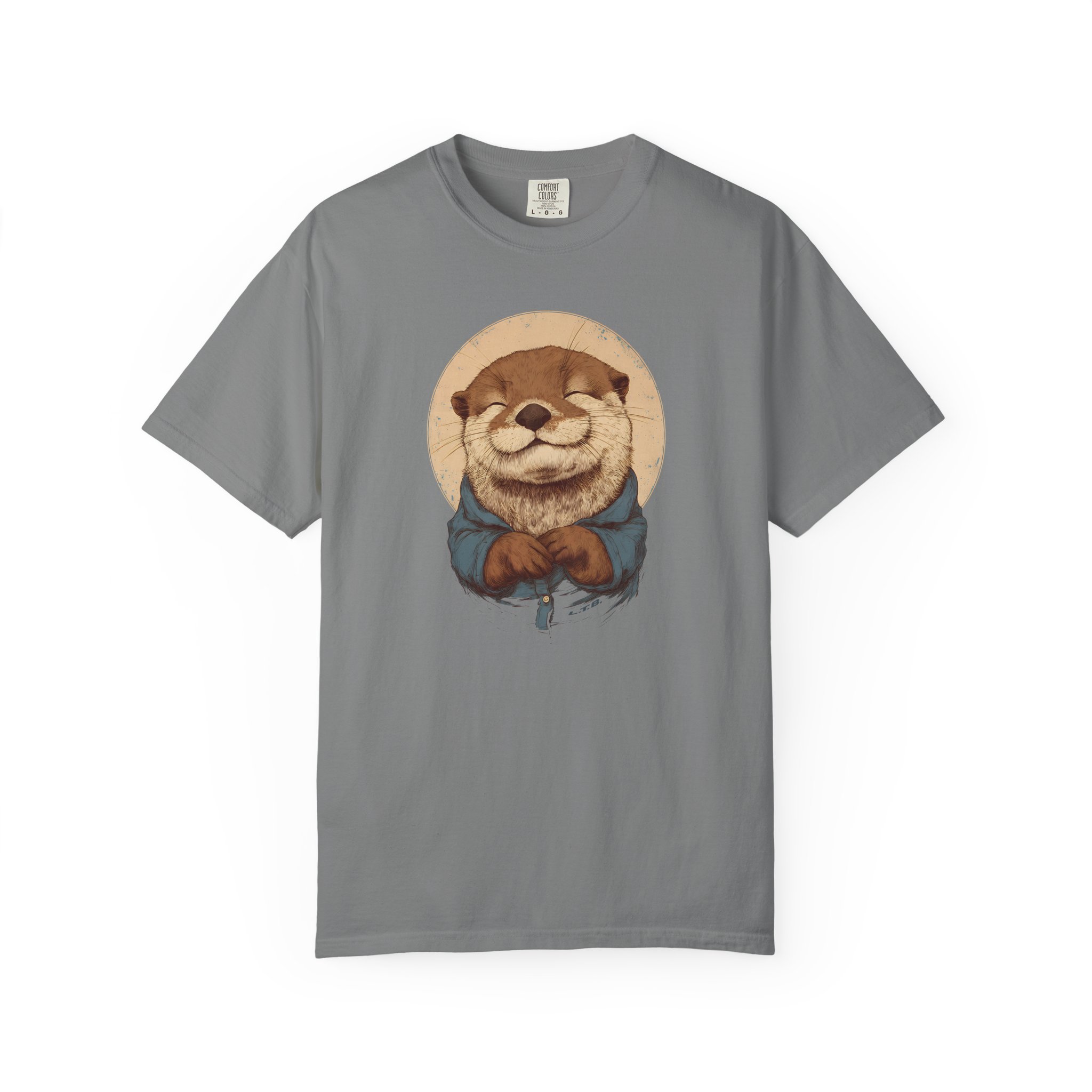 Smiling Otter Graphic T-Shirt – Cute Animal Art Tee - Image 4