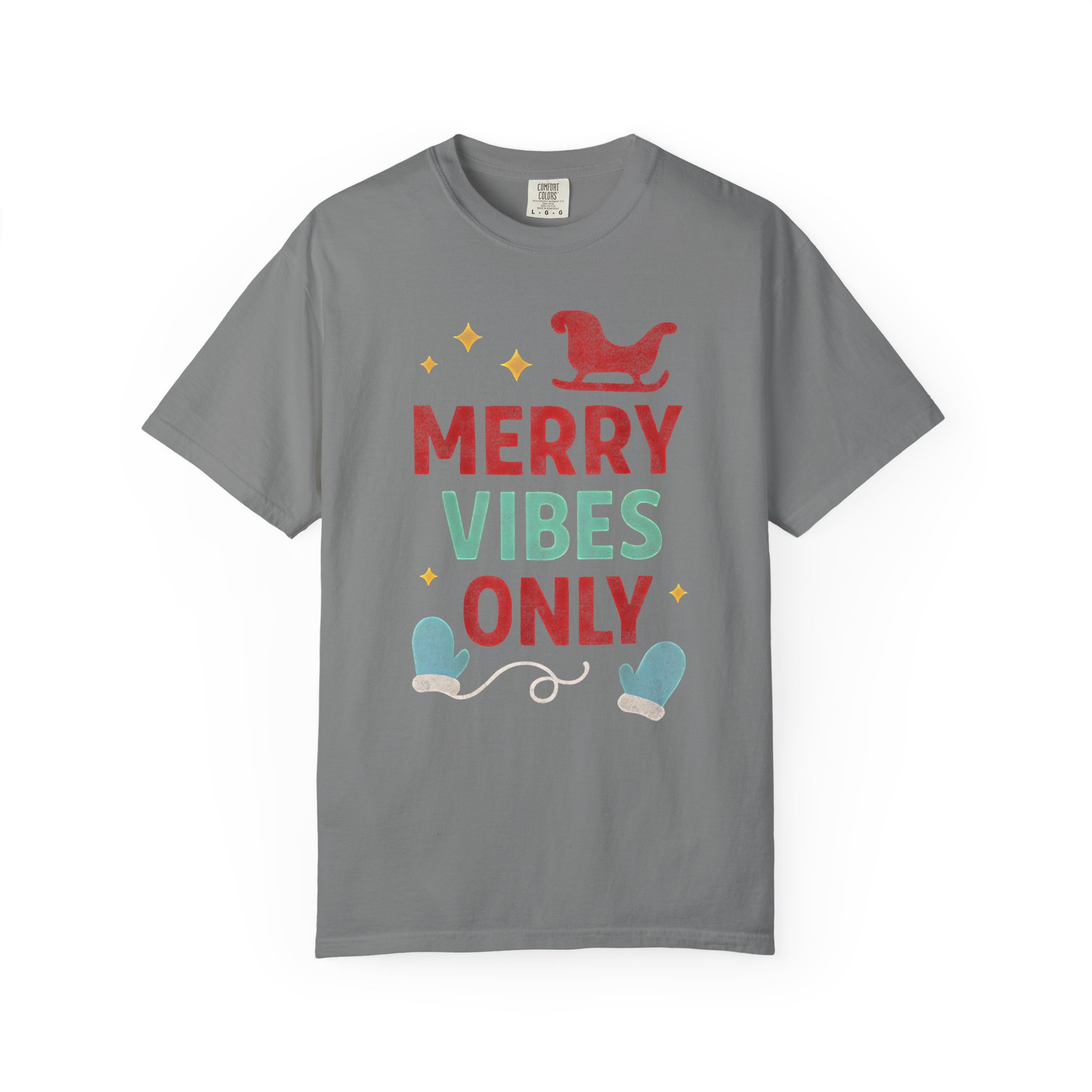Merry Vibes Only T-Shirt — Festive Christmas Holiday Tee - Image 4