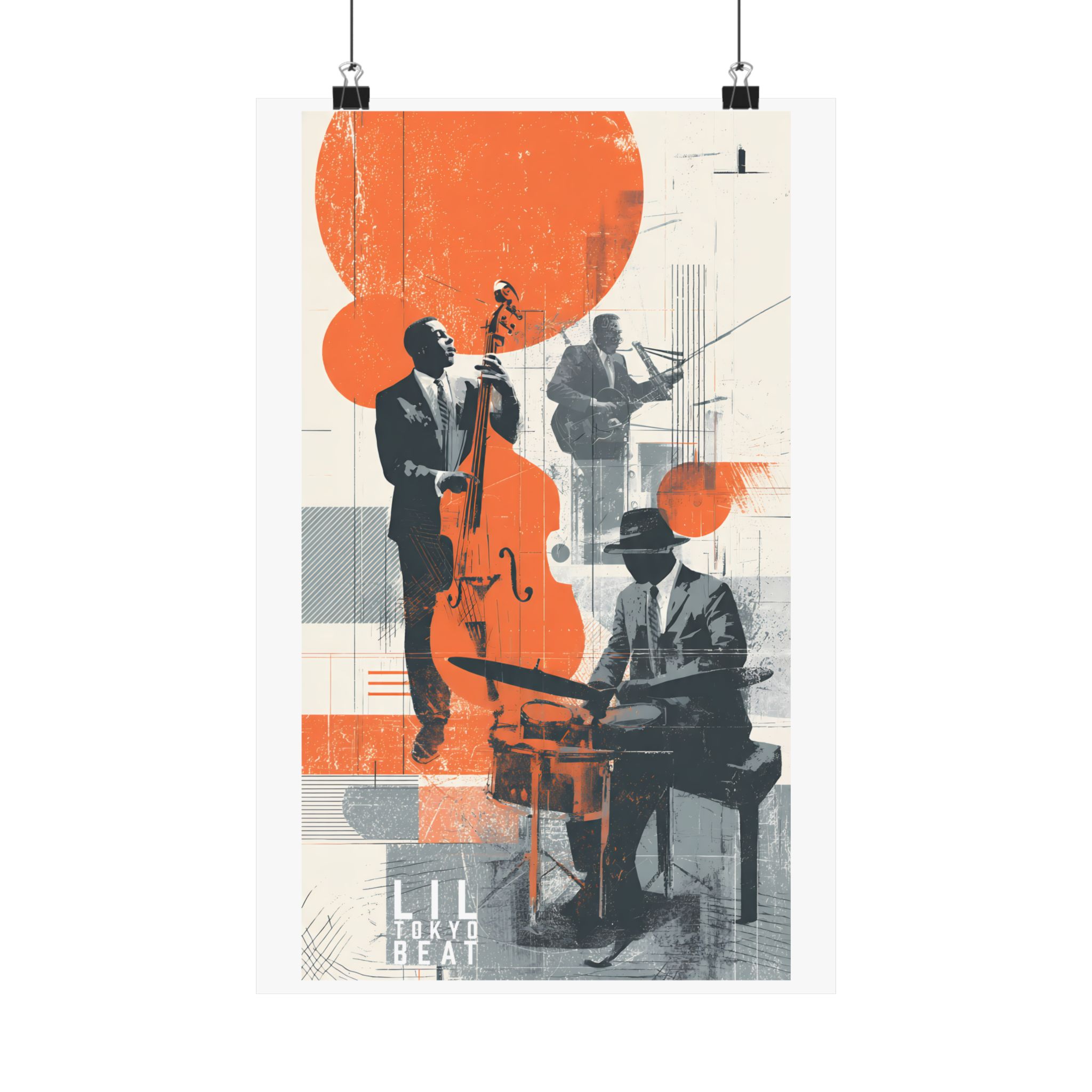 Modern Jazz Matte Vertical Posters | Abstract Musician Graphic Wall Art - Image 4