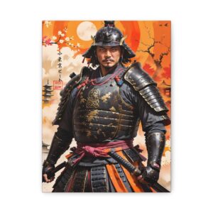 Canvas Print, Japanese Shogun Art, Samurai Armor Painting, Asian Wall Art Home Decor Print, Japanese culture and art for home, office, dojo