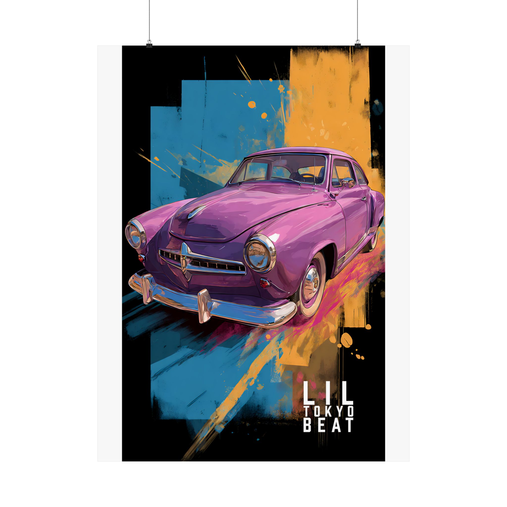 Retro Purple Classic Car Poster — Pop Art Vintage Auto Wall Decor - Image 20