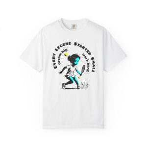 Tennis Girl Motivational Tee — "Every Legend Started Small" Graphic T-Shirt