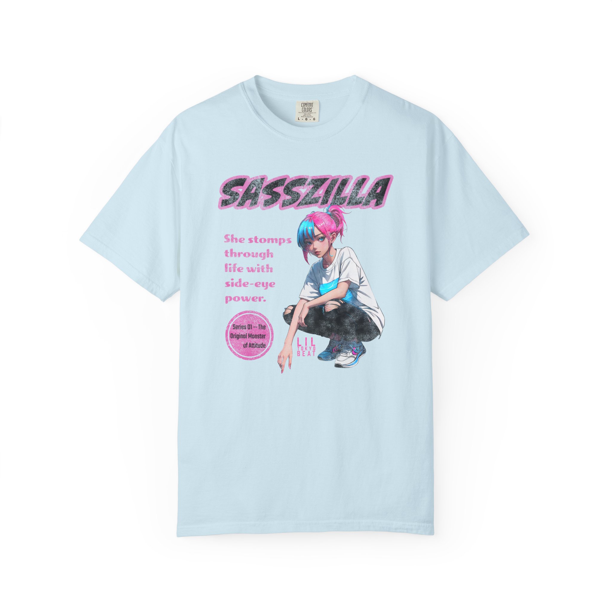 SASSZILLA Streetwear T-Shirt – Bold Anime Girl Power Graphic Tee, Series #1 - Image 7