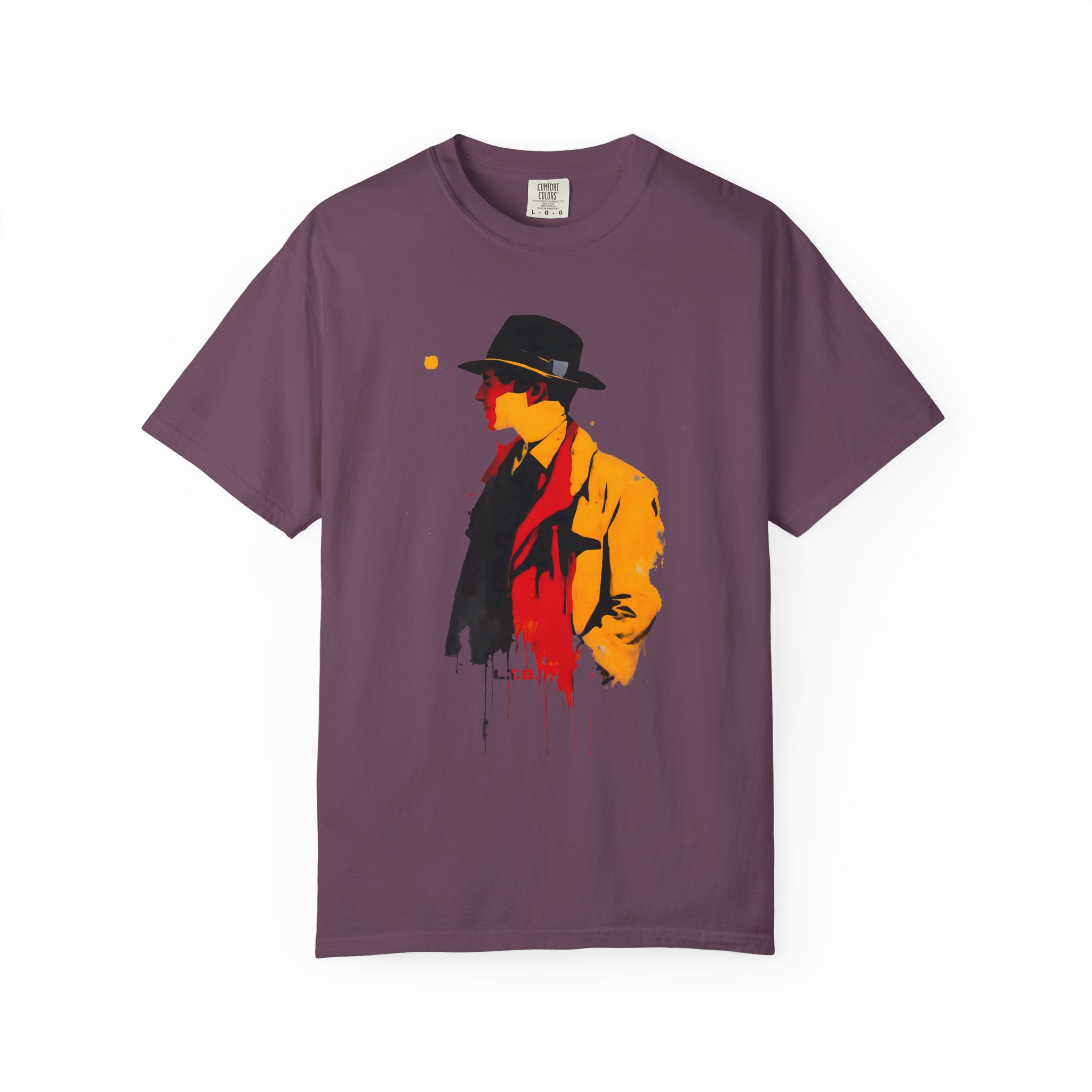 Mystery Noir Street Art Tee — Stylized Fedora Silhouette T-Shirt - Image 13