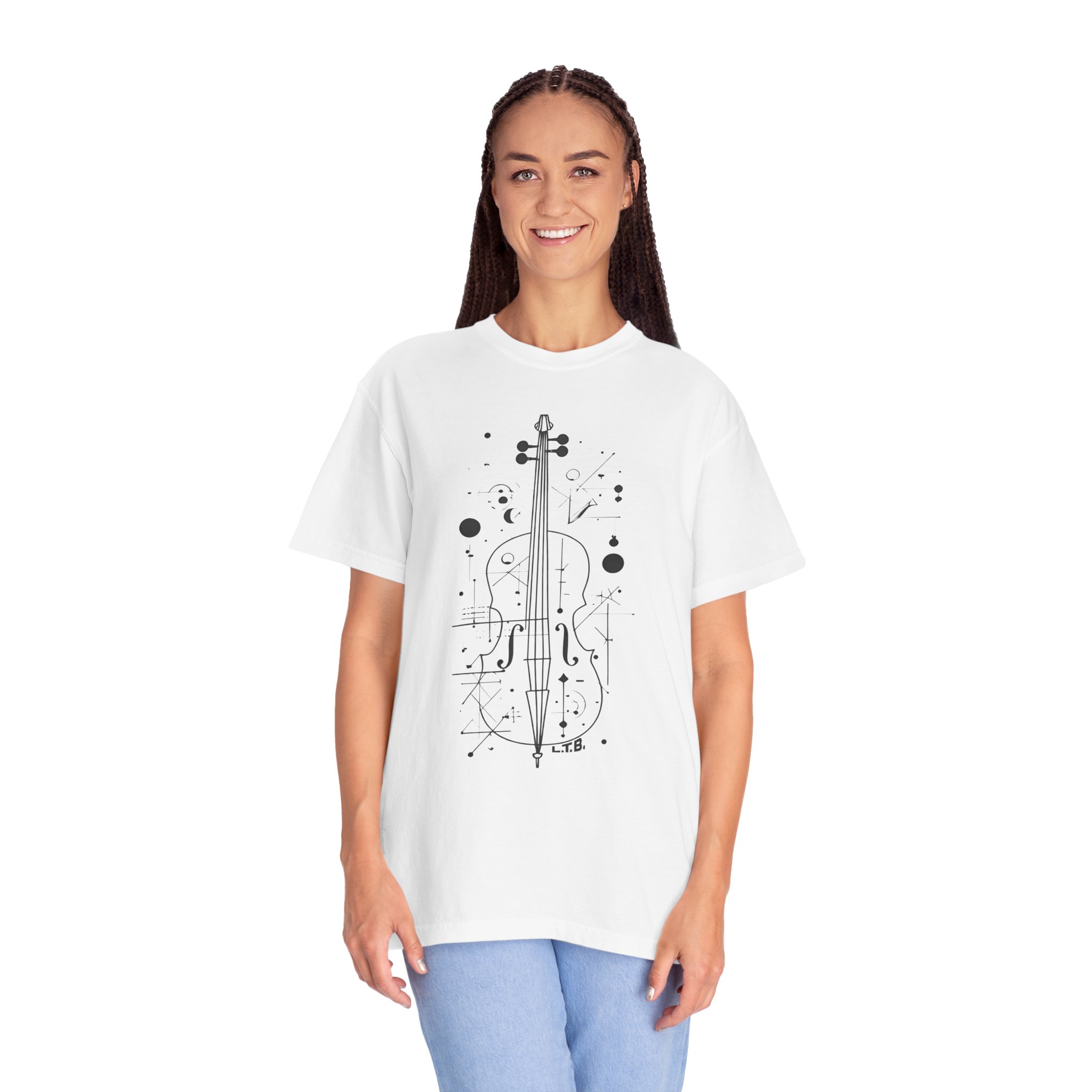 Violin Constellation T-Shirt — Celestial Music Graphic Tee - Image 2