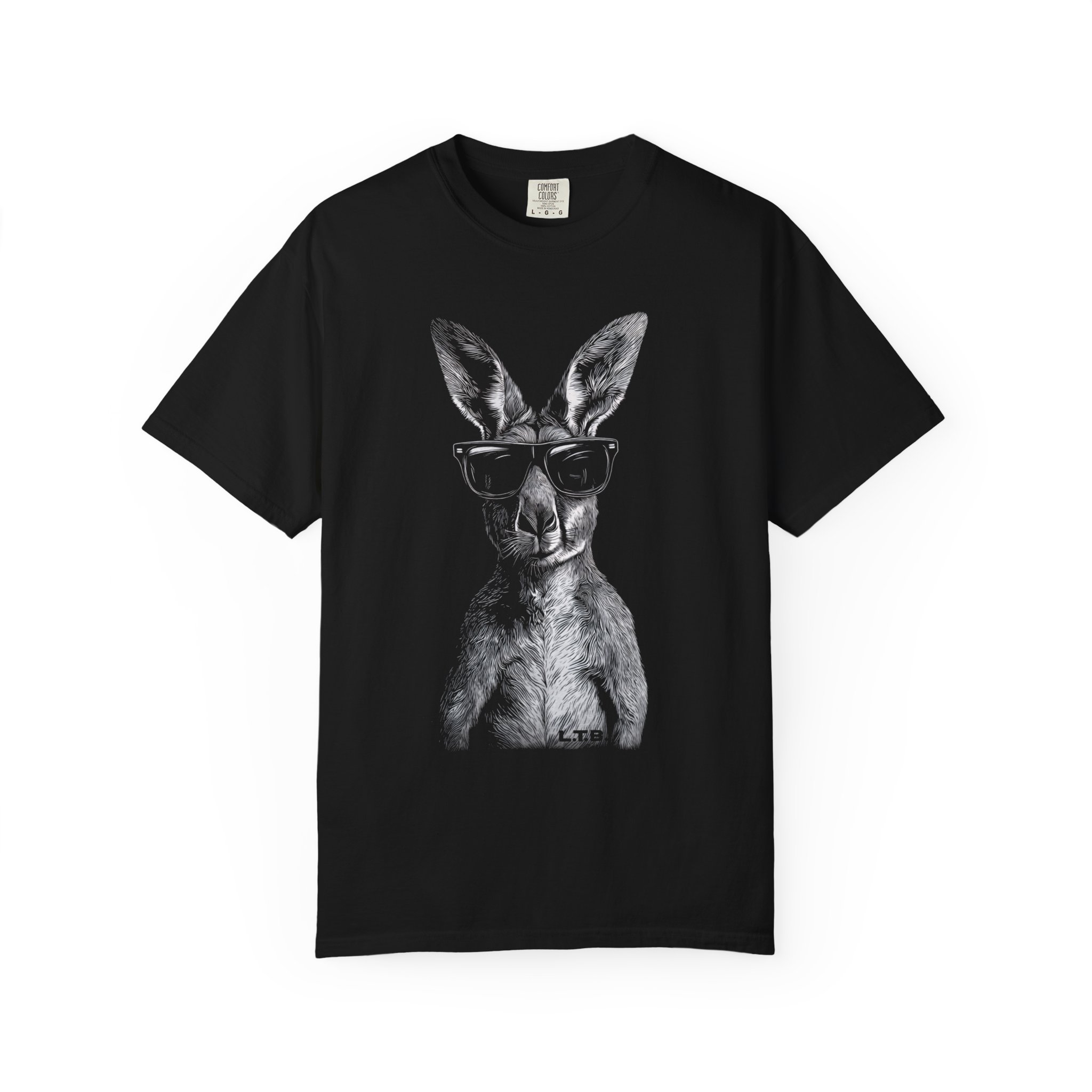 Kangaroo Sunglasses Vintage Graphic T-Shirt — Cool Retro Animal Tee