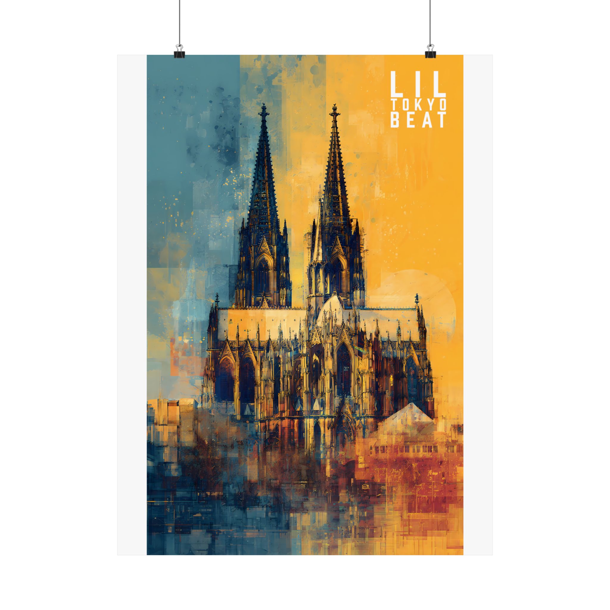 Modern Cathedral Art Poster – Abstract Gothic Architecture Print - Image 23