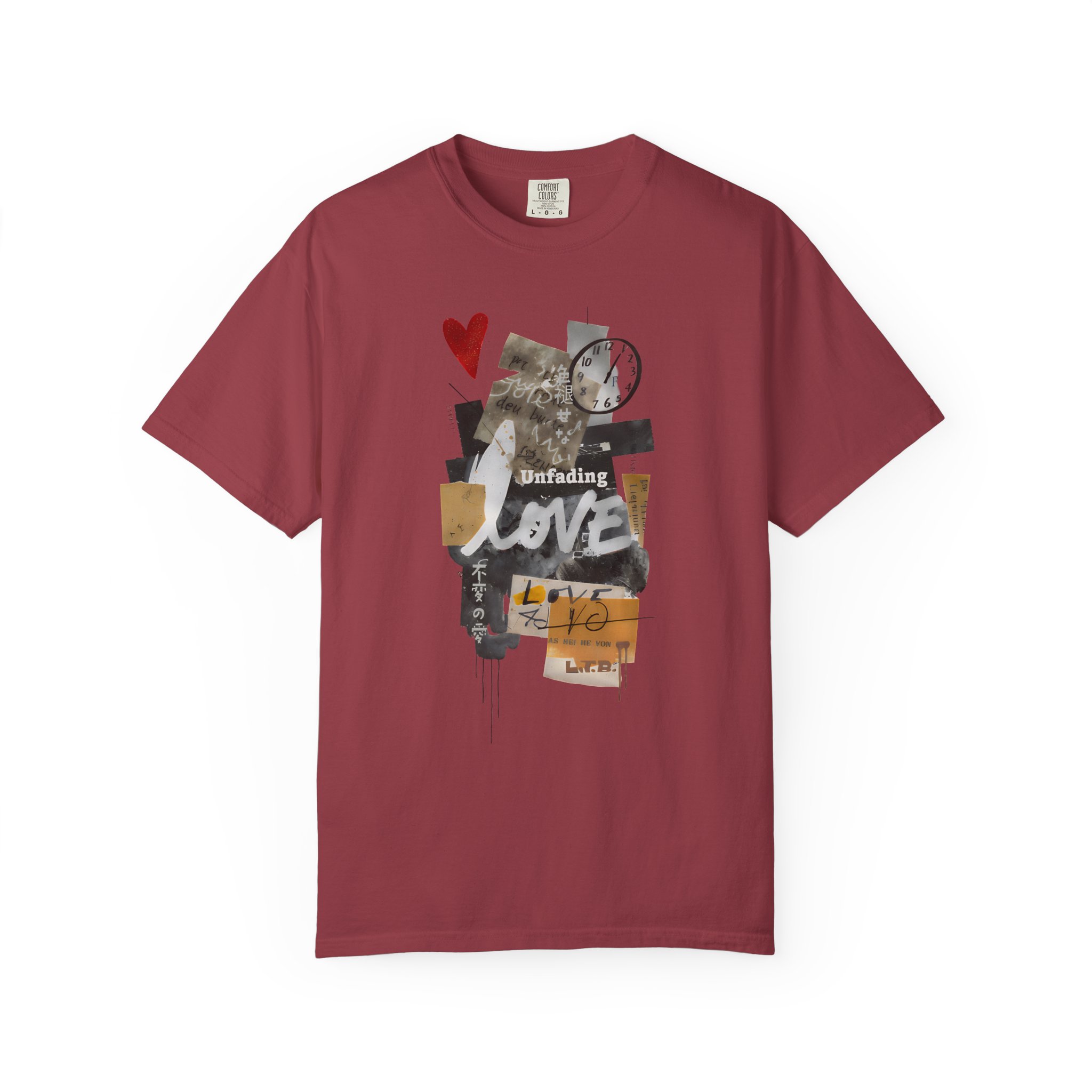 Unfading Love T-Shirt – Artistic Collage Graphic Tee - Image 13