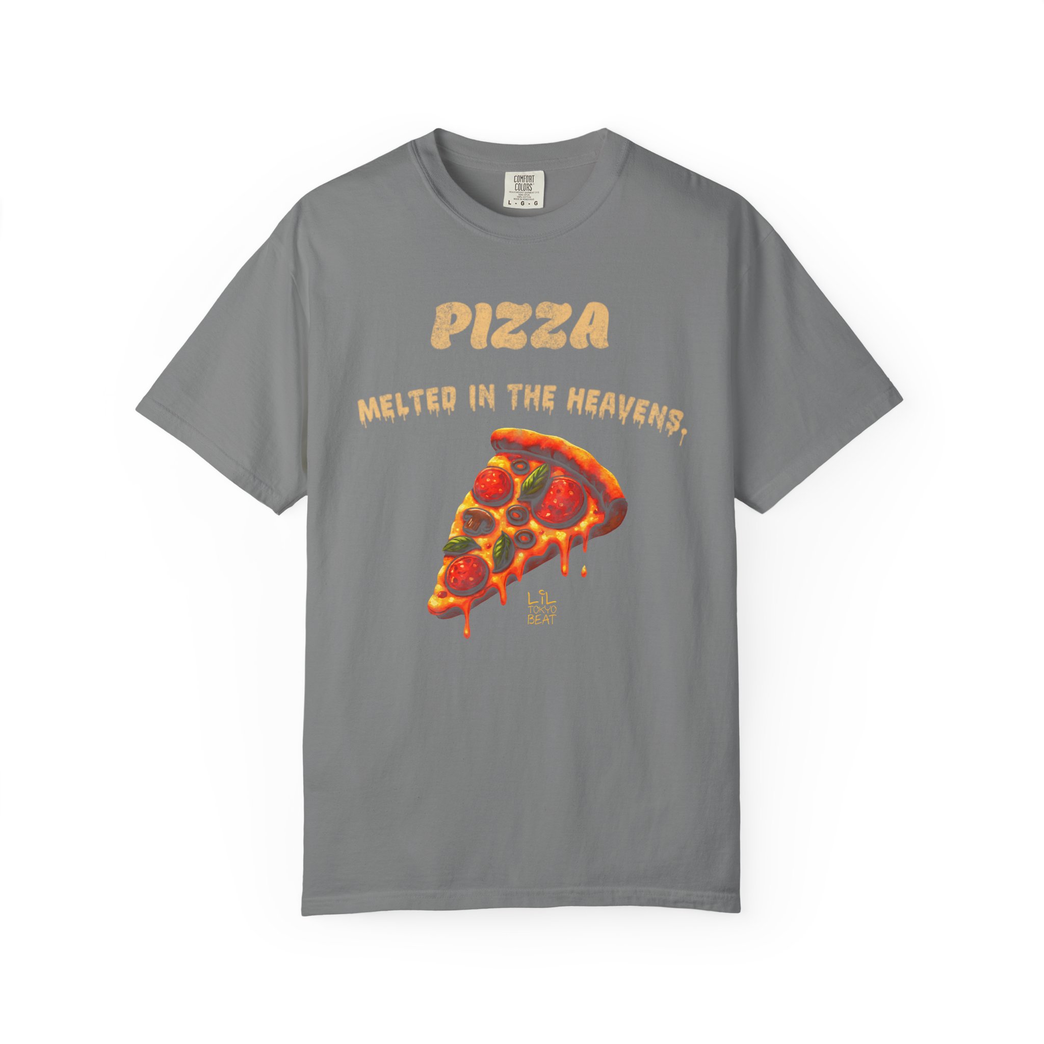 Pizza Melted in the Heavens T-Shirt | Lil Tokyo Beat Premium Streetwear, Food, t0 - Image 3