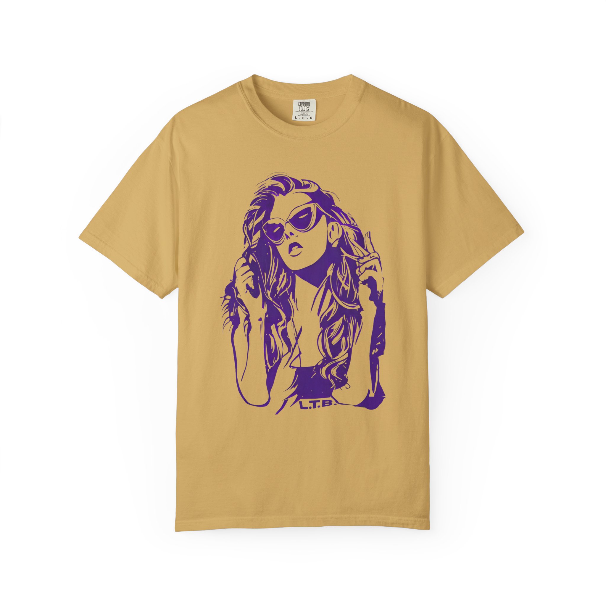 Retro Sunglasses Girl T-Shirt – Music Festival Aesthetic Graphic Tee - Image 3