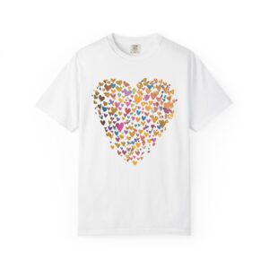 Colorful Heart Collage T-Shirt – Cute Valentine Love Art Tee Gift