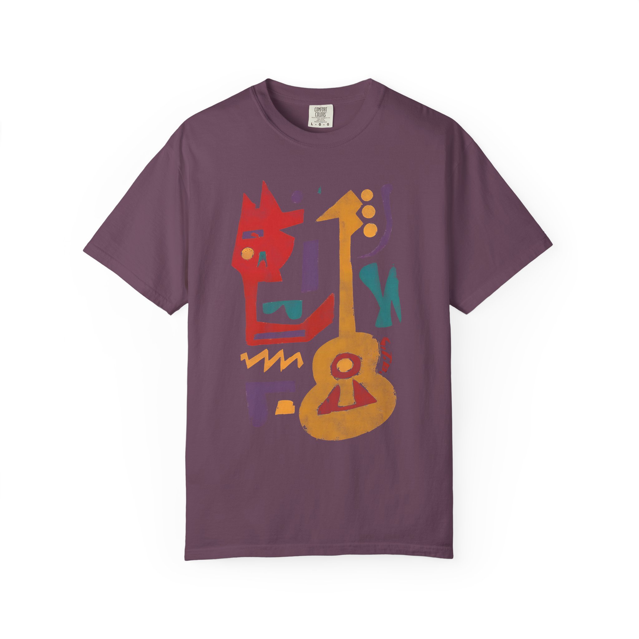 Colorful Guitar Abstract Music T-Shirt — Vibrant Guitar-Inspired Graphic Tee - Image 13