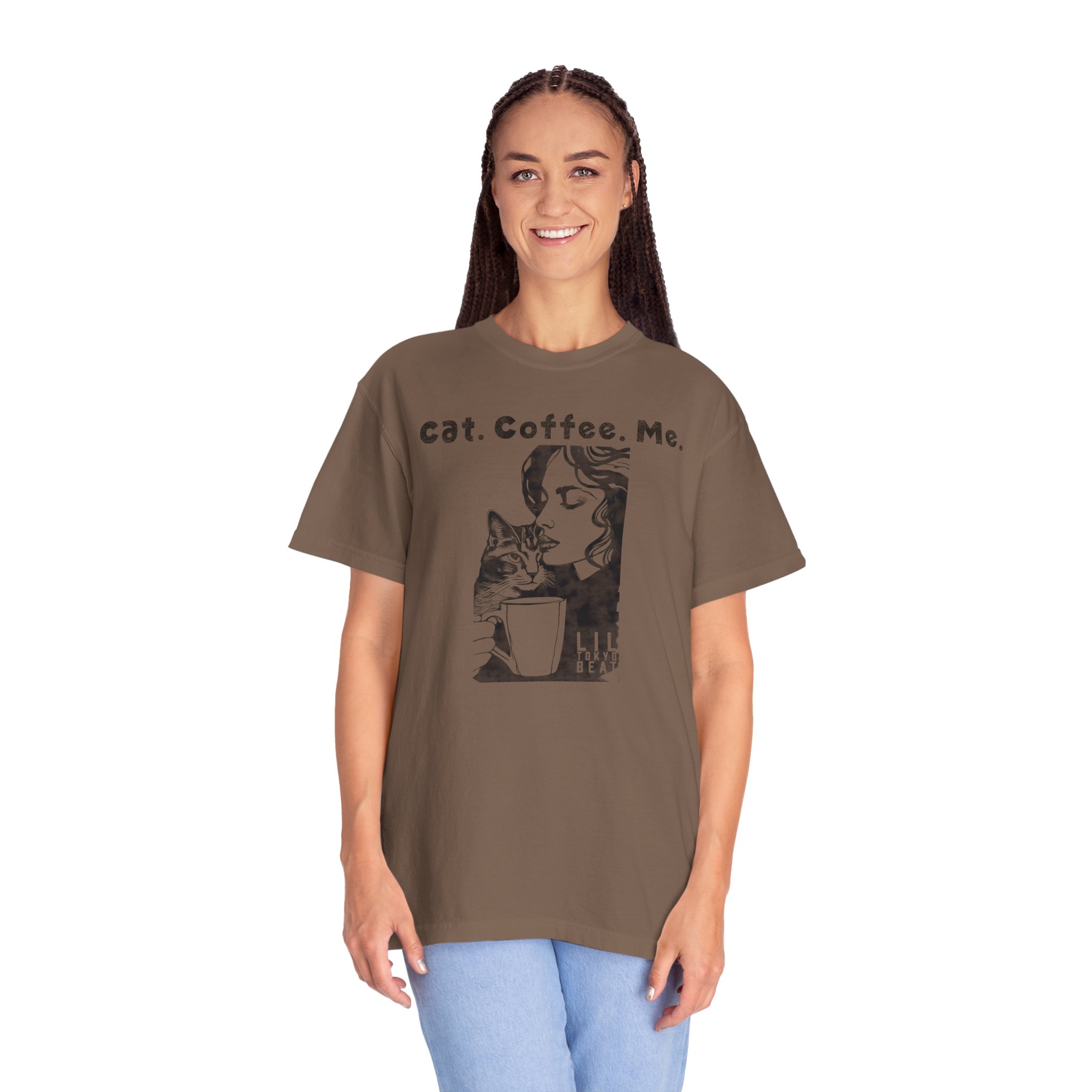 Cat Coffee Me T-shirt | Graphic Cat Lover Coffee Shirt, t2 - Image 5