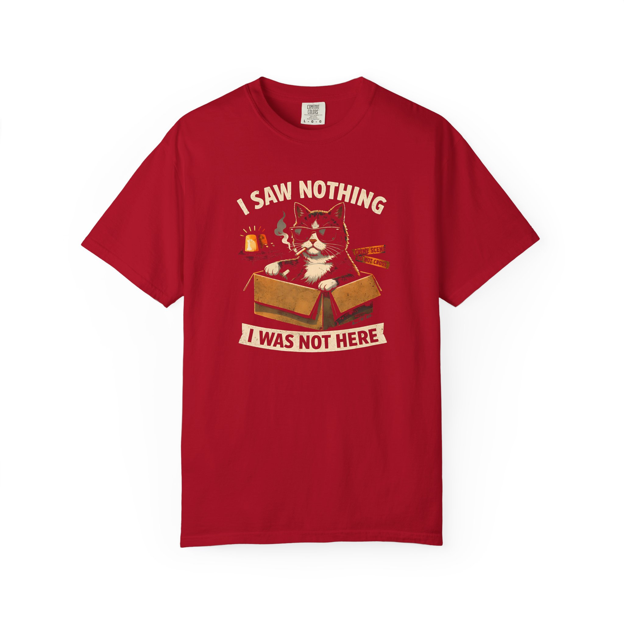 I Saw Nothing Cat Tee – Funny Innocent Troublemaker T-Shirt - Image 8
