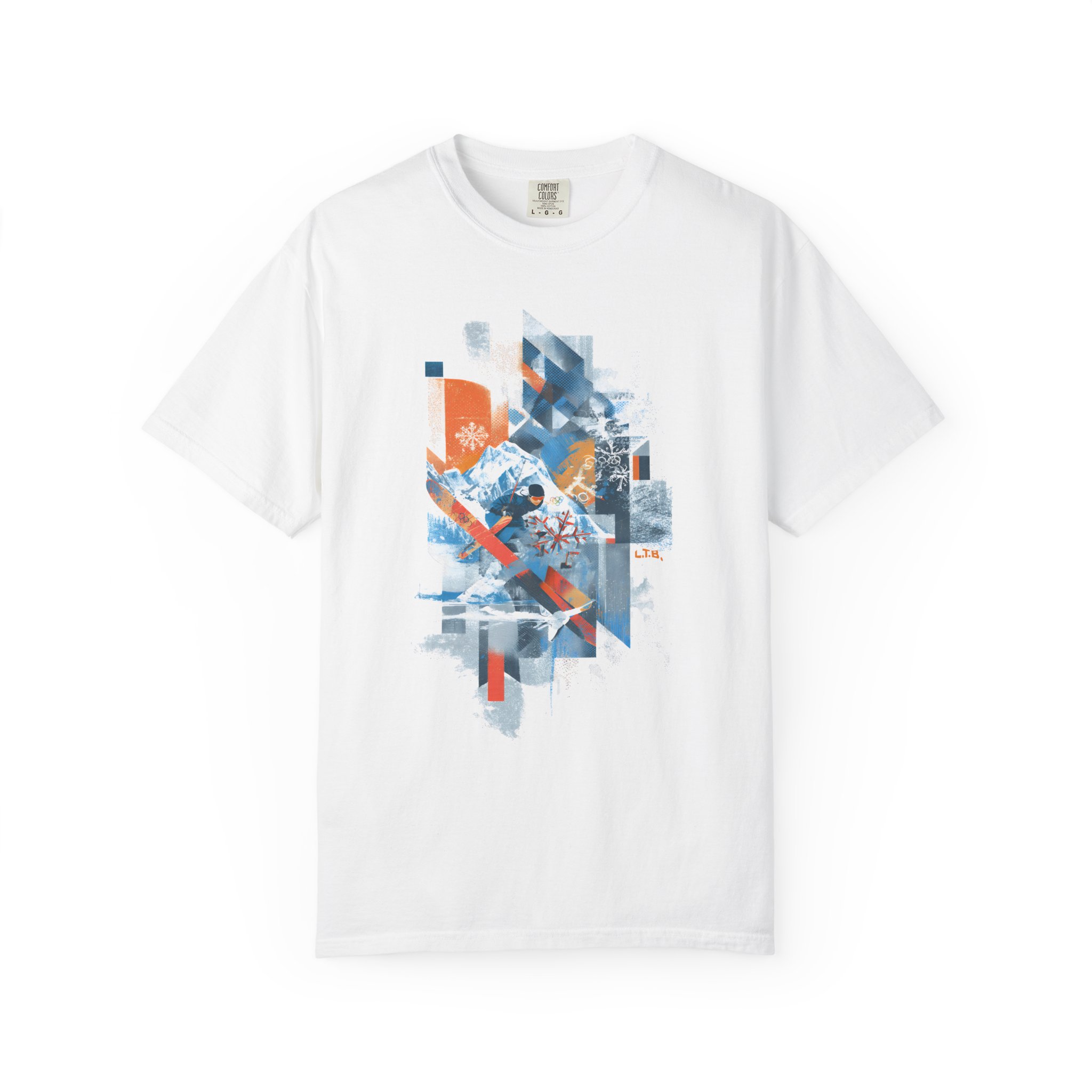 Abstract Ski Graphic Tee | Alpine Streetwear T-Shirt